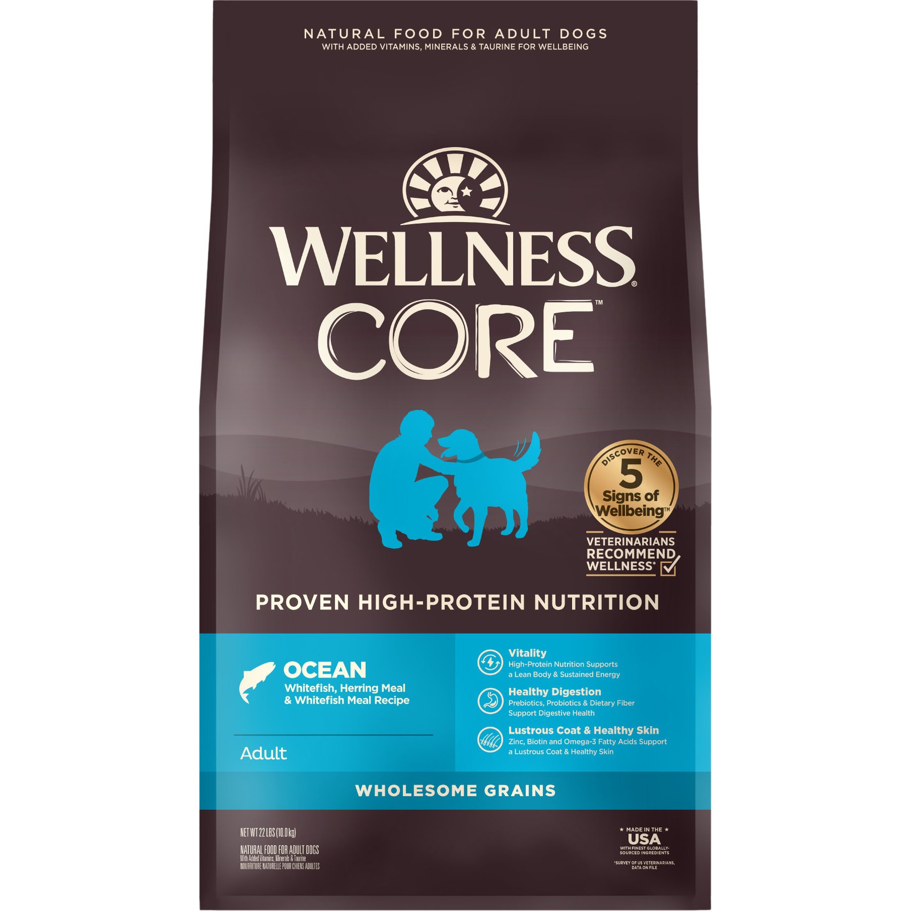 Wellness CORE Wholesome Grains Ocean Recipe High Protein Dry Dog Food