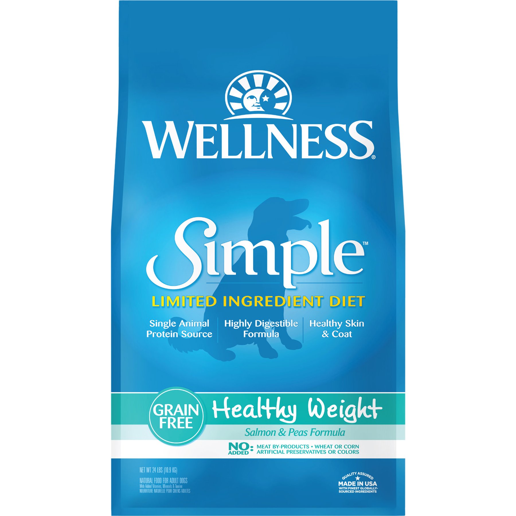 Wellness Simple Limited Ingredient Diet Grain-Free Healthy Weight Salmon & Peas Formula Dry Dog Food