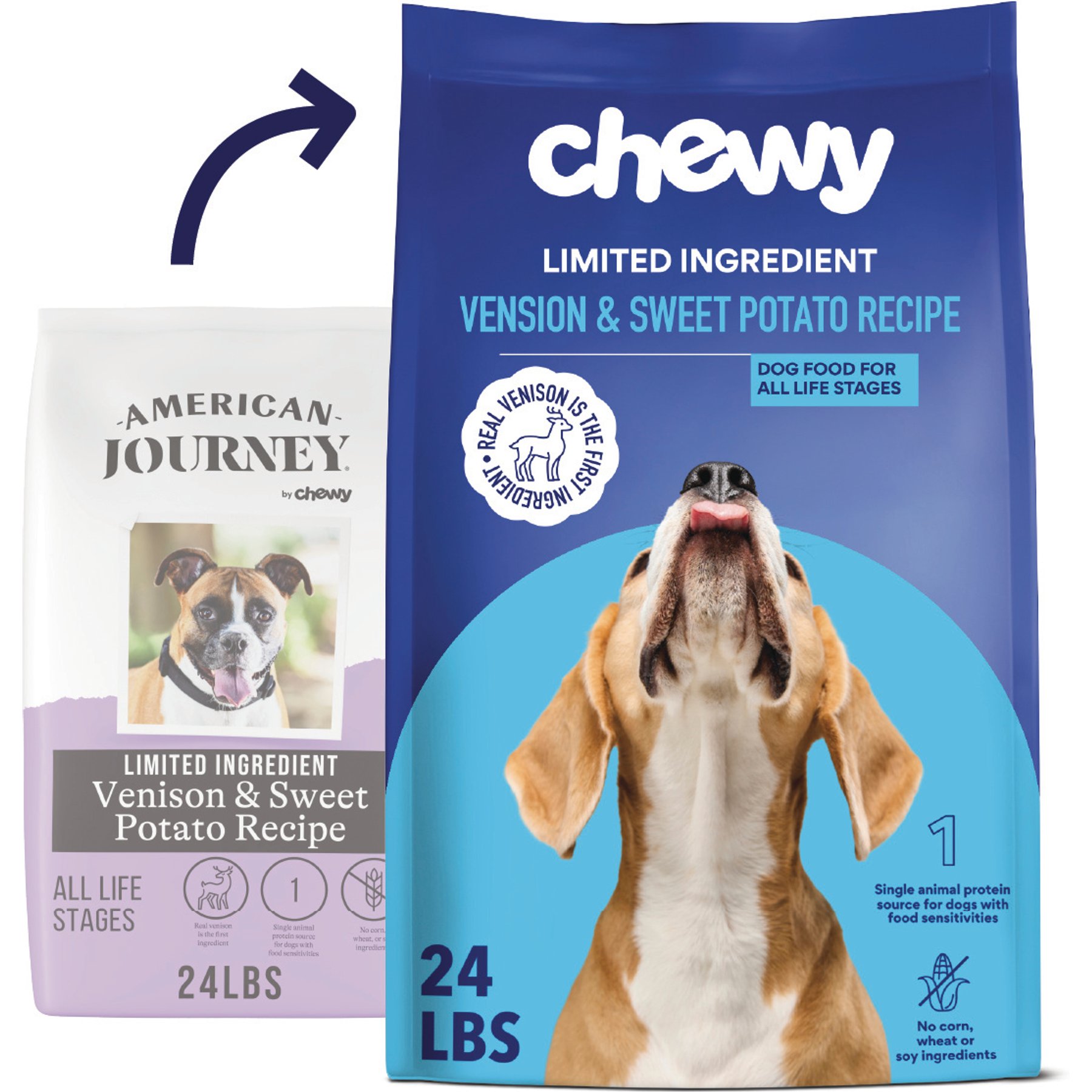 Chewy Limited Ingredient Venison & Sweet Potato Recipe Grain-Free Dry Dog Food (FORMERLY AMERICAN JOURNEY)