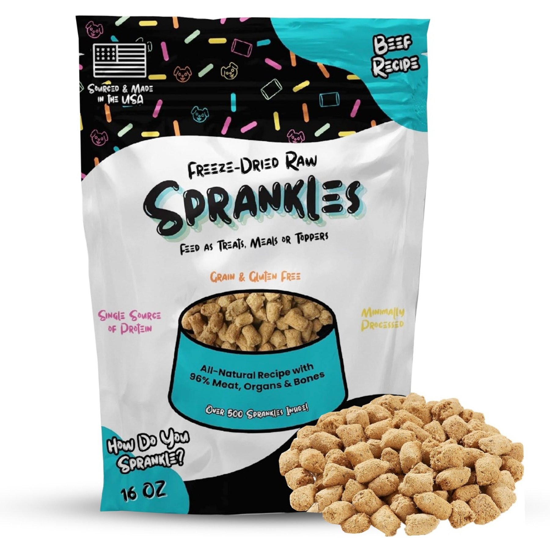 Sprankles Beef Recipe Freeze-Dried Raw Dog Food