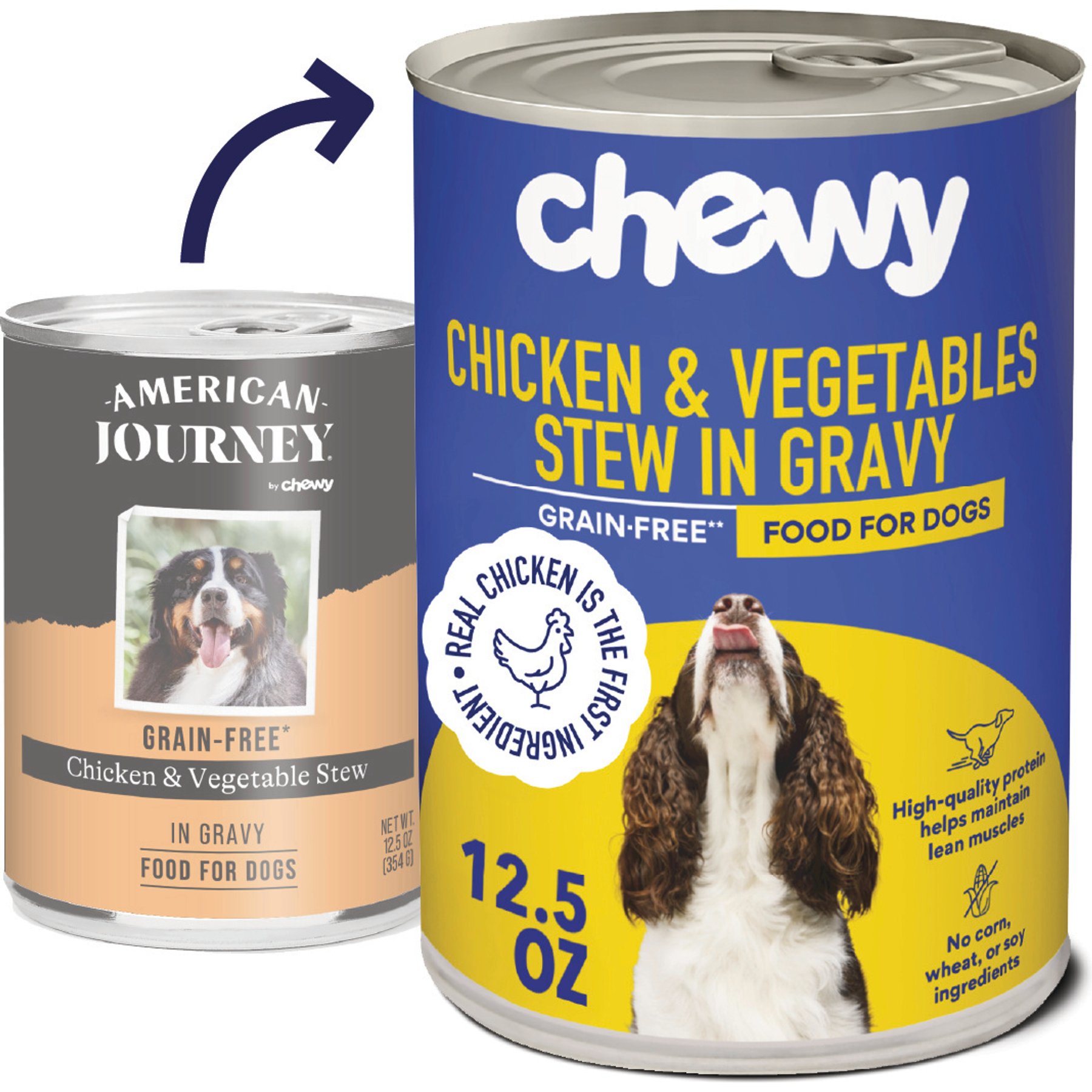 Chewy Stews Chicken & Vegetables in Gravy Grain-Free Canned Dog Food (FORMERLY AMERICAN JOURNEY)