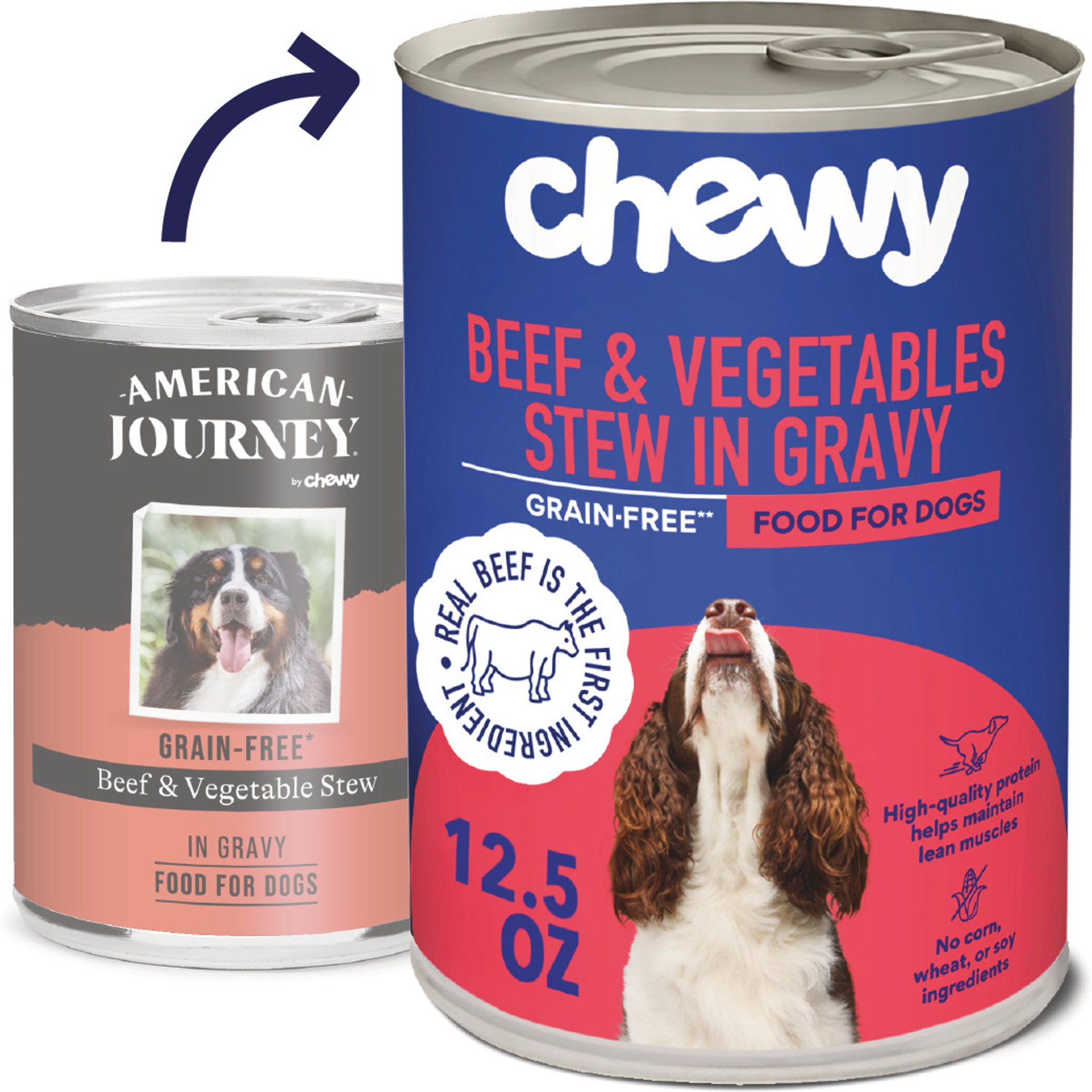 Chewy Stews Beef & Vegetables in Gravy Grain-Free Canned Dog Food (FORMERLY AMERICAN JOURNEY)