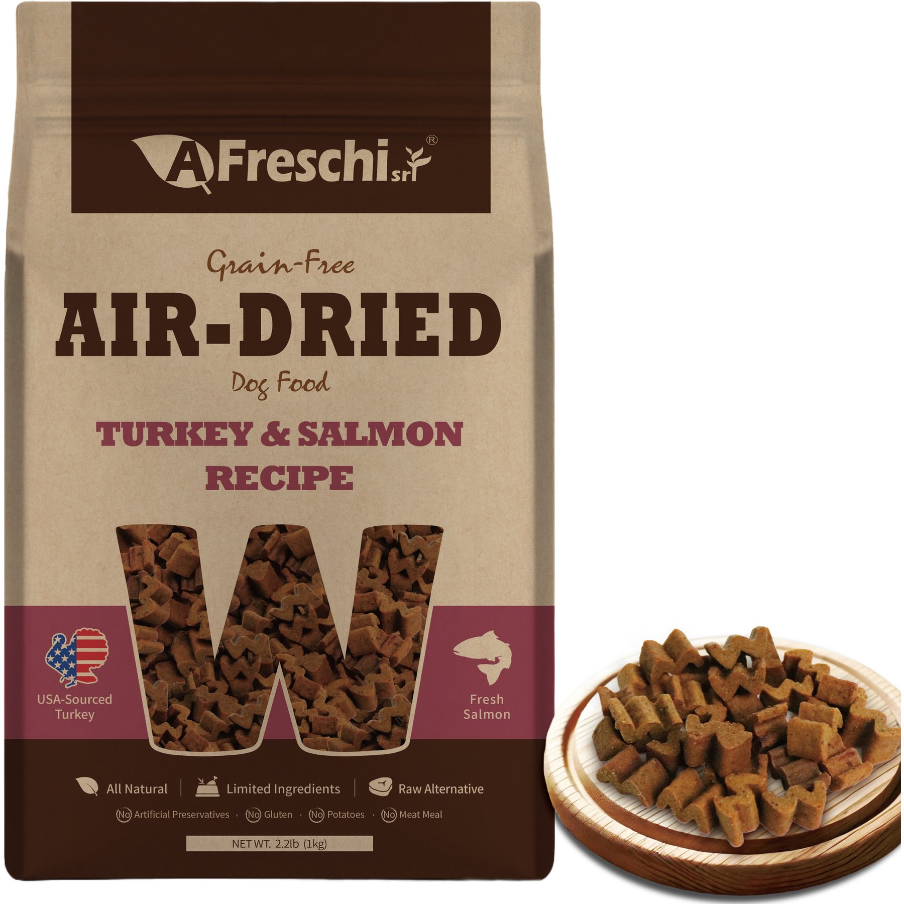 AFreschi Air-Dried Turkey & Salmon Recipe Grain-Free Dog Food