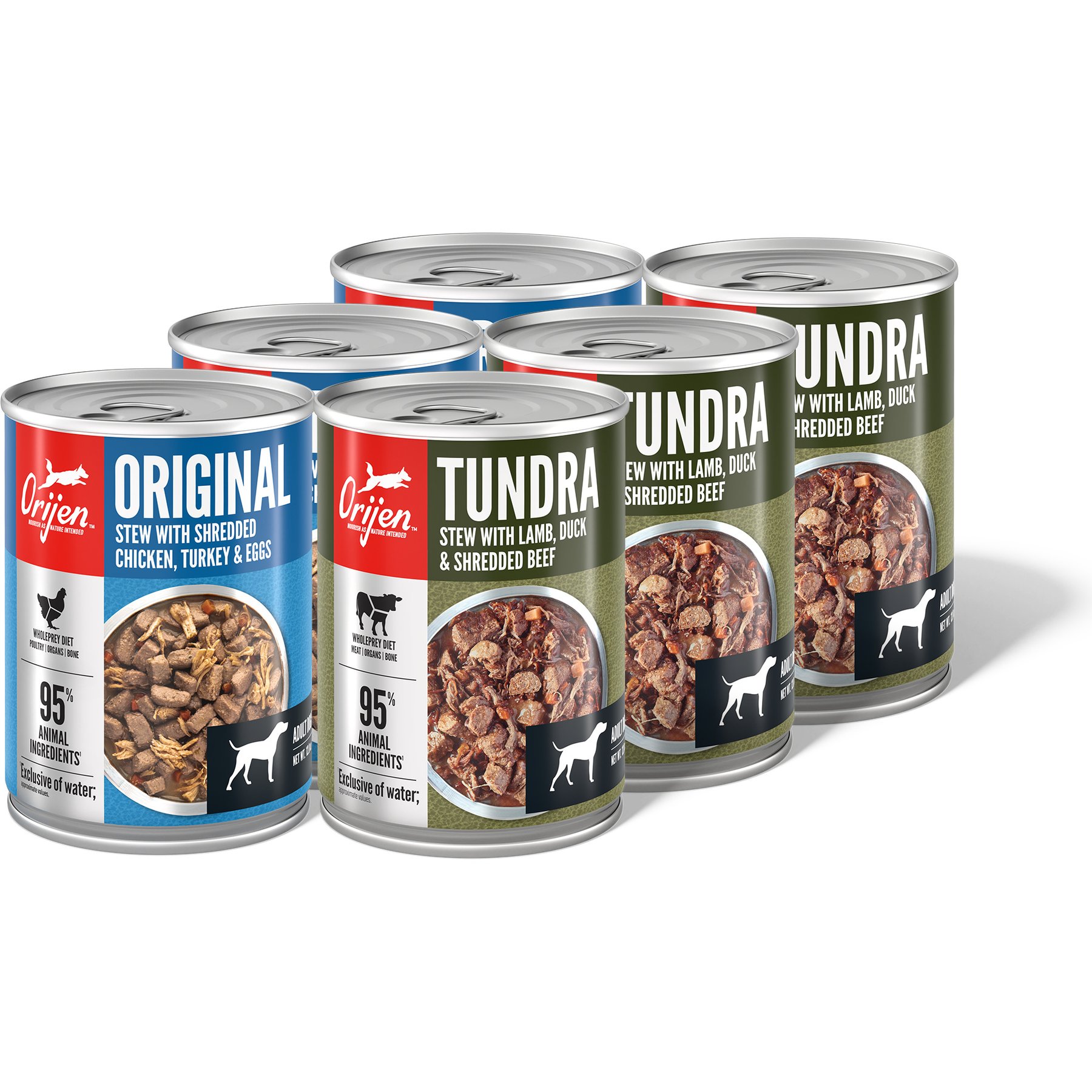 ORIJEN ORIJEN Tundra & Original Variety Pack Real Meat Shreds Wet Dog Food dog food package