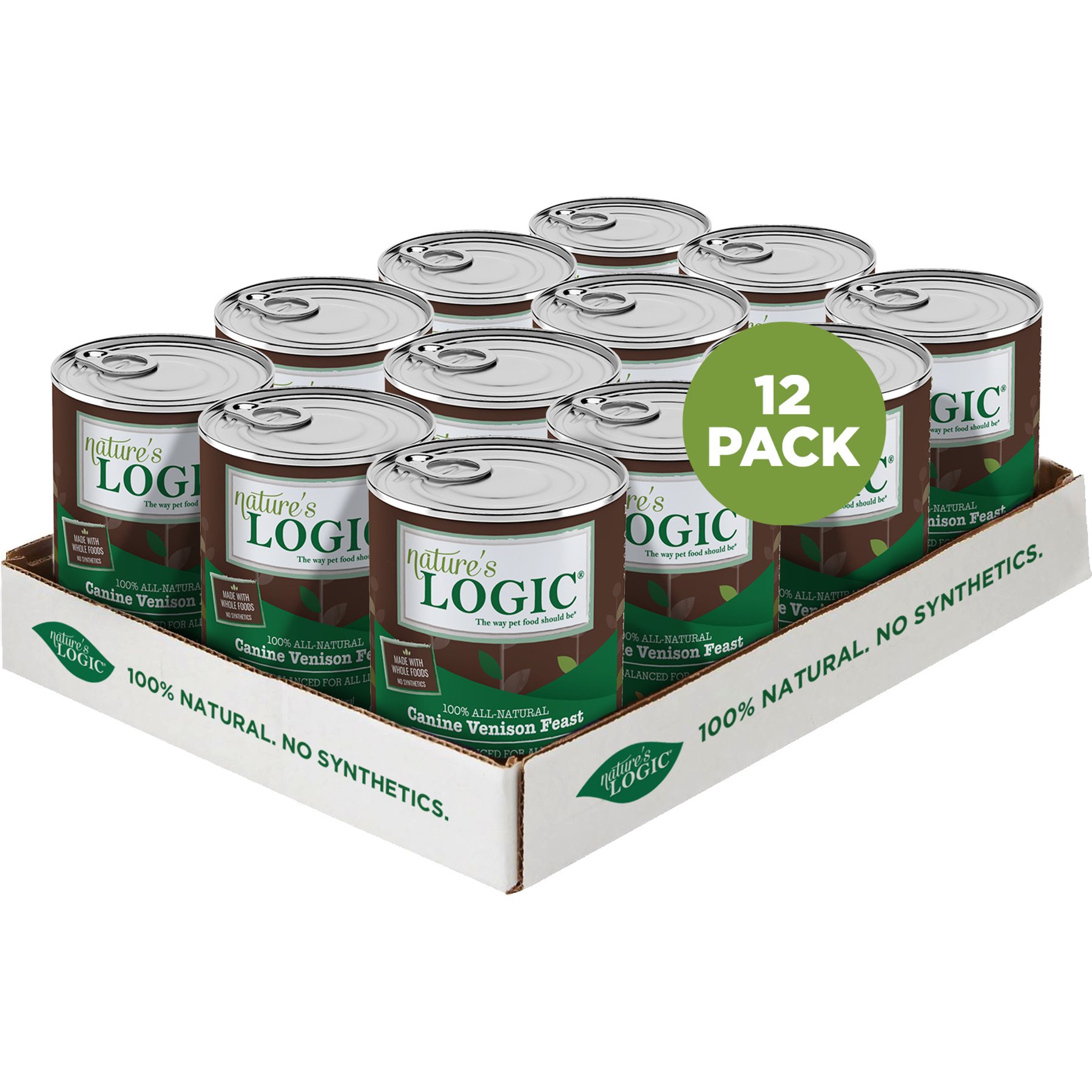 Nature's Logic 100% Natural Canine Venison Feast All Life Stages Grain-Free Wet Dog Food