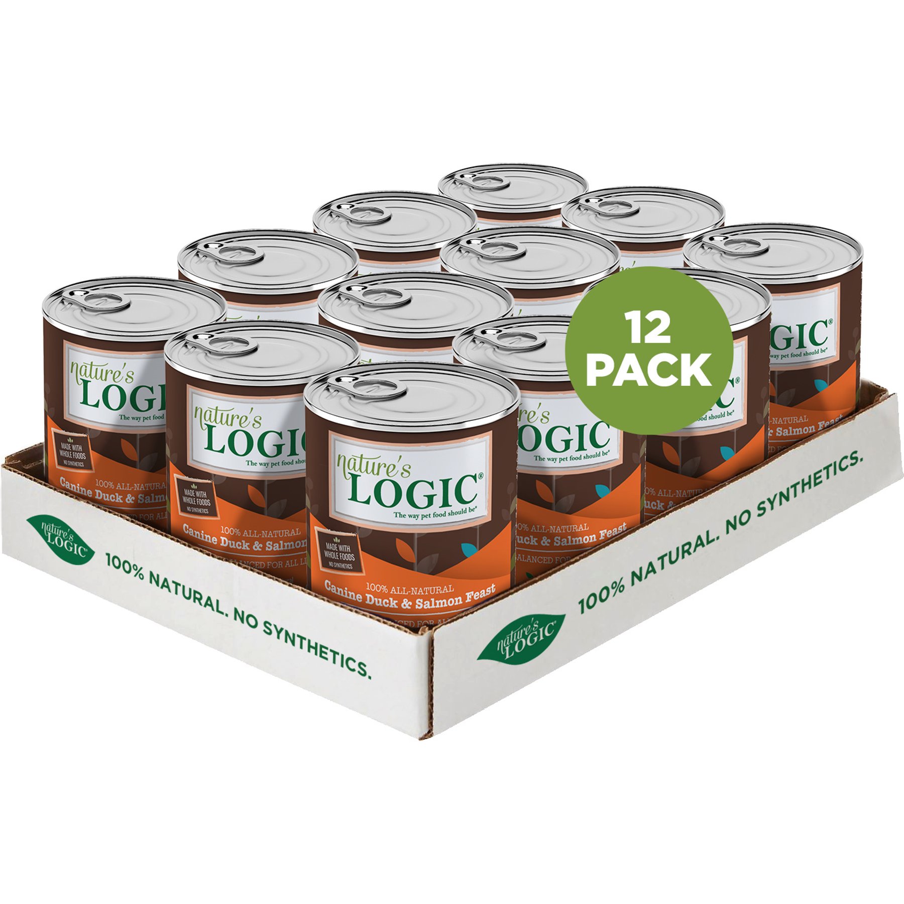 Nature's Logic 100% Natural Canine Duck & Salmon Feast All Life Stages Grain-Free Wet Dog Food