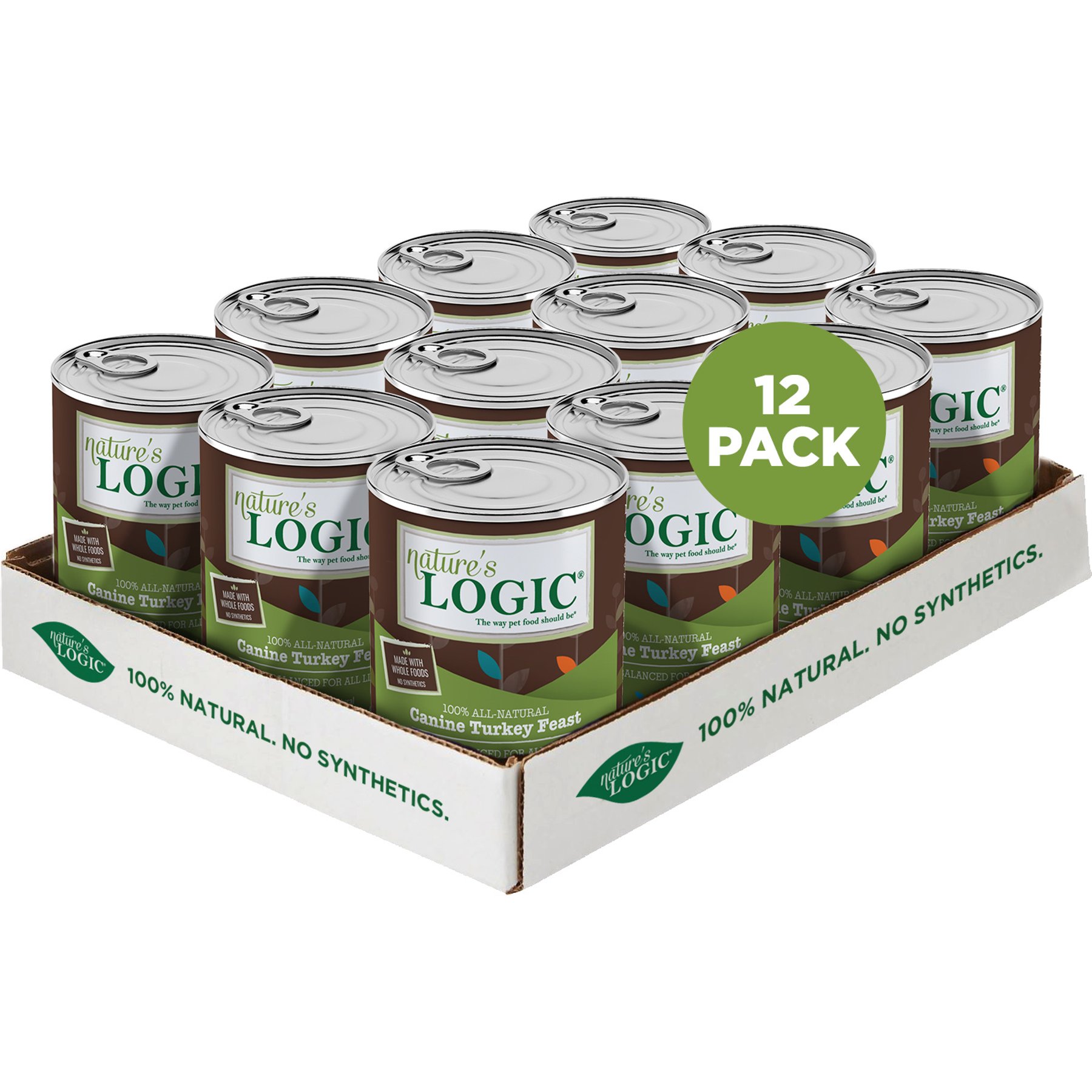 Nature's Logic 100% Natural Canine Turkey Feast All Life Stages Grain-Free Wet Dog Food