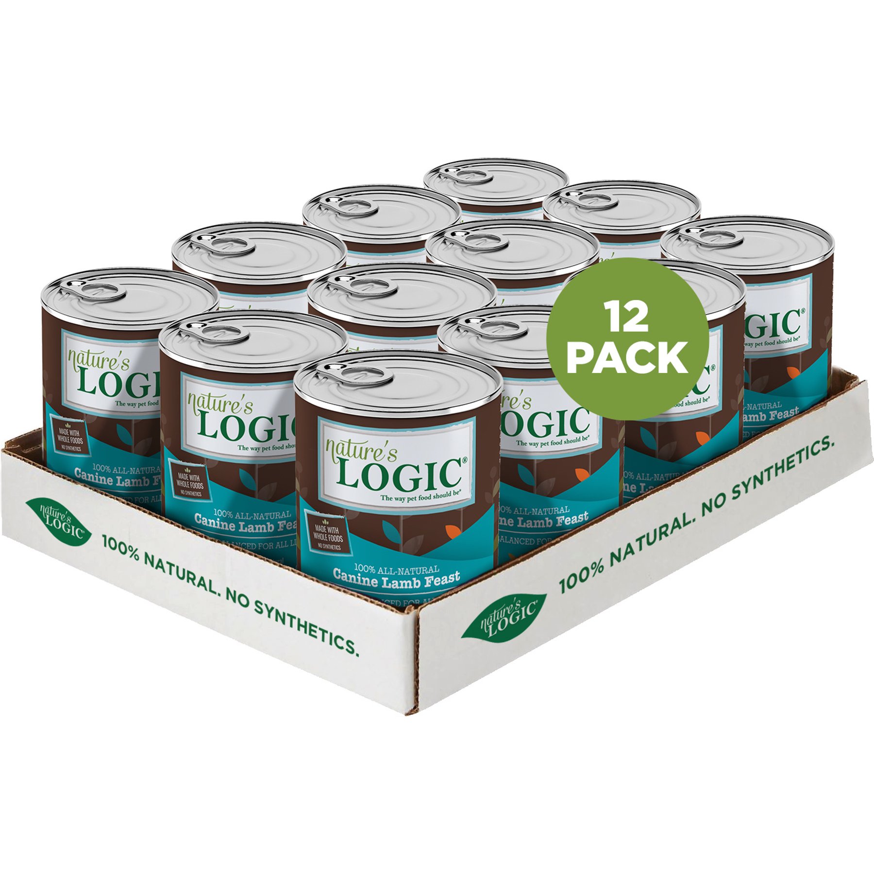 Nature's Logic 100% Natural Canine Lamb Feast All Life Stages Grain-Free Wet Dog Food