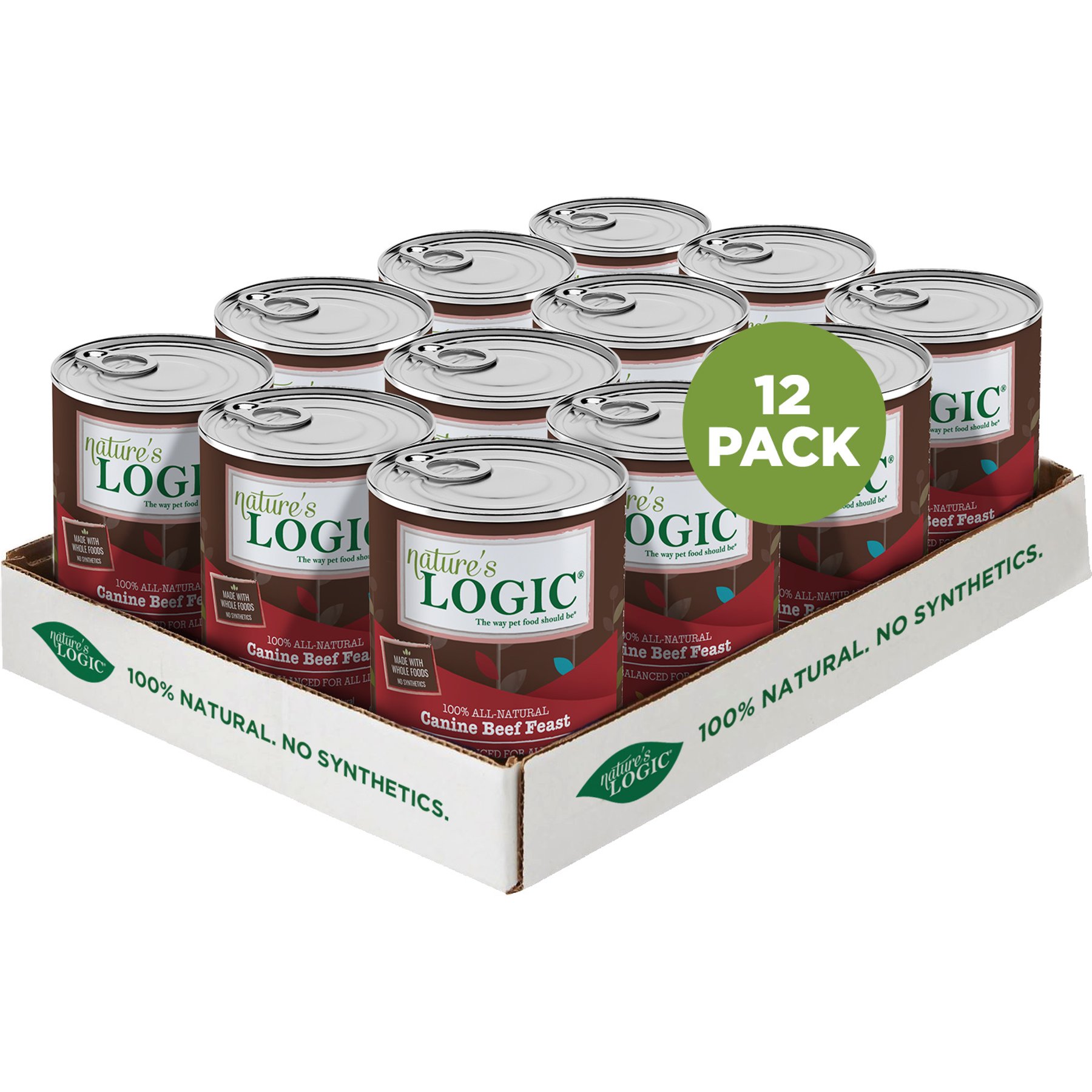 Nature's Logic 100% Natural Canine Beef Feast All Life Stages Grain-Free Wet Dog Food