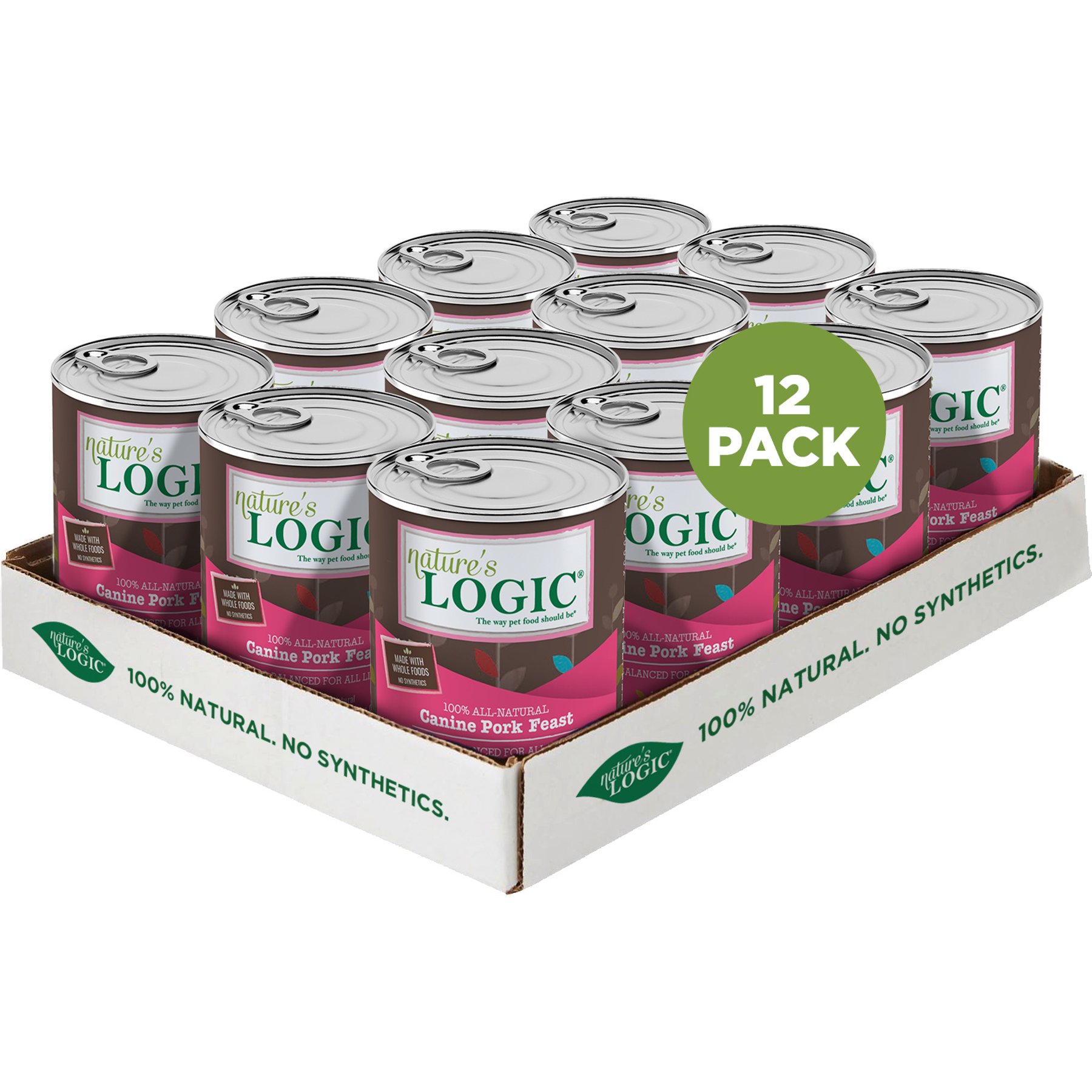 Nature's Logic 100% Natural Canine Pork Feast All Life Stages Grain-Free Wet Dog Food