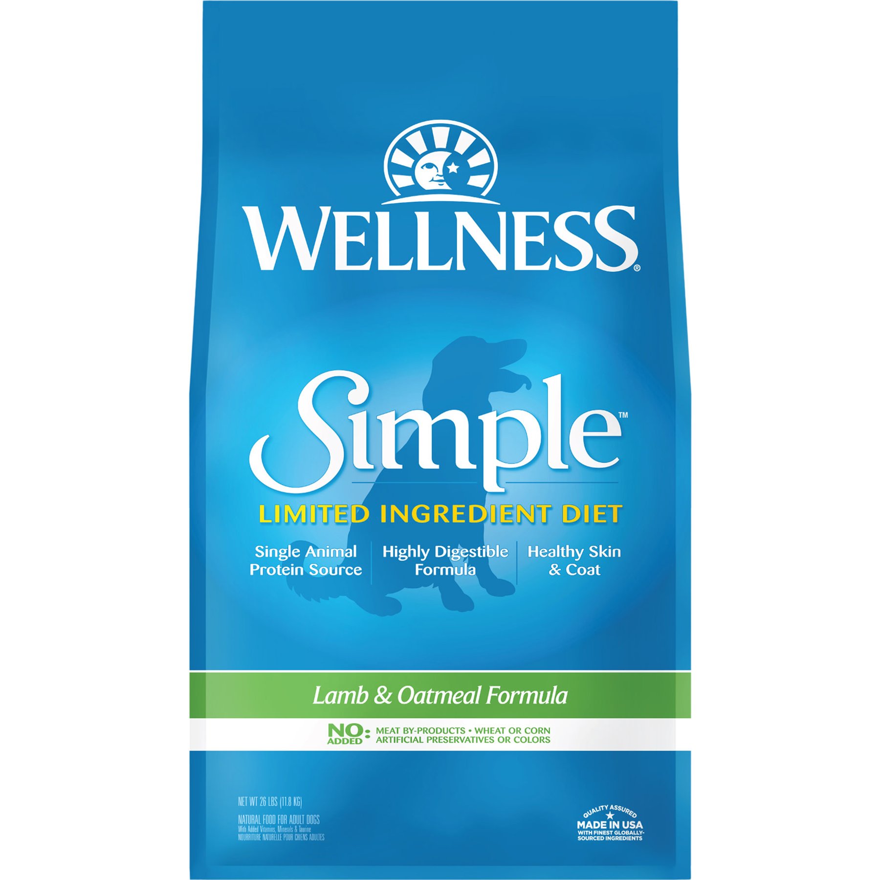 Wellness Simple Limited Ingredient Diet Lamb & Oatmeal Formula Dry Dog Food