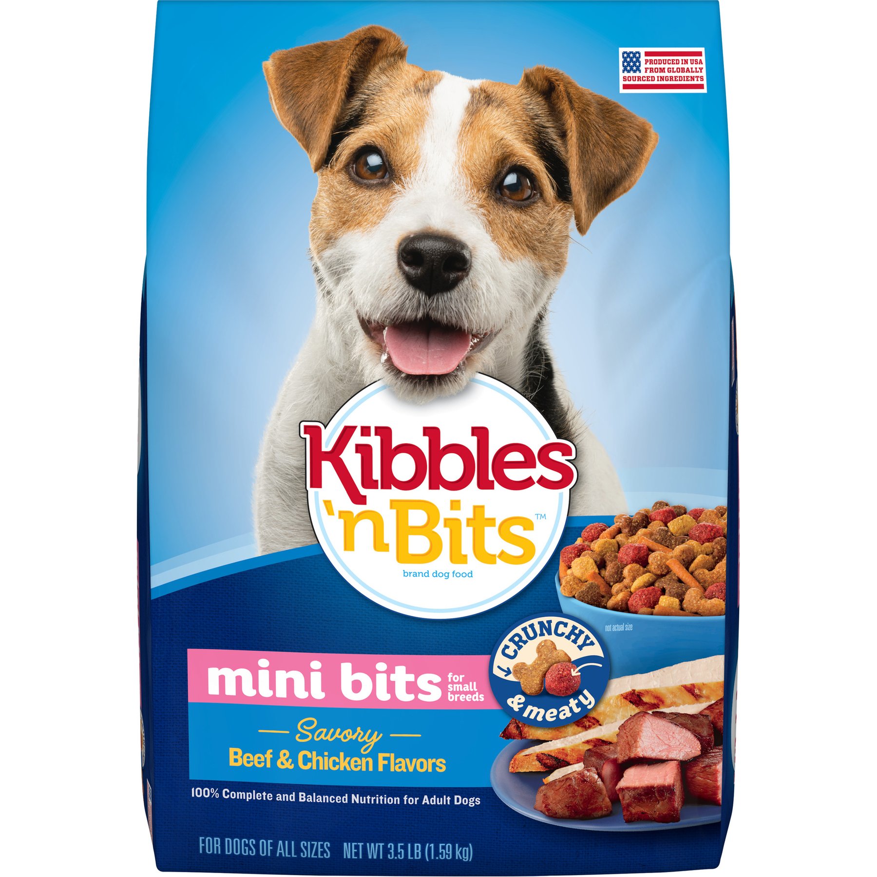 Kibbles 'n Bits Mini Bits Savory Beef & Chicken Flavors Small Breed Dry Dog Food
