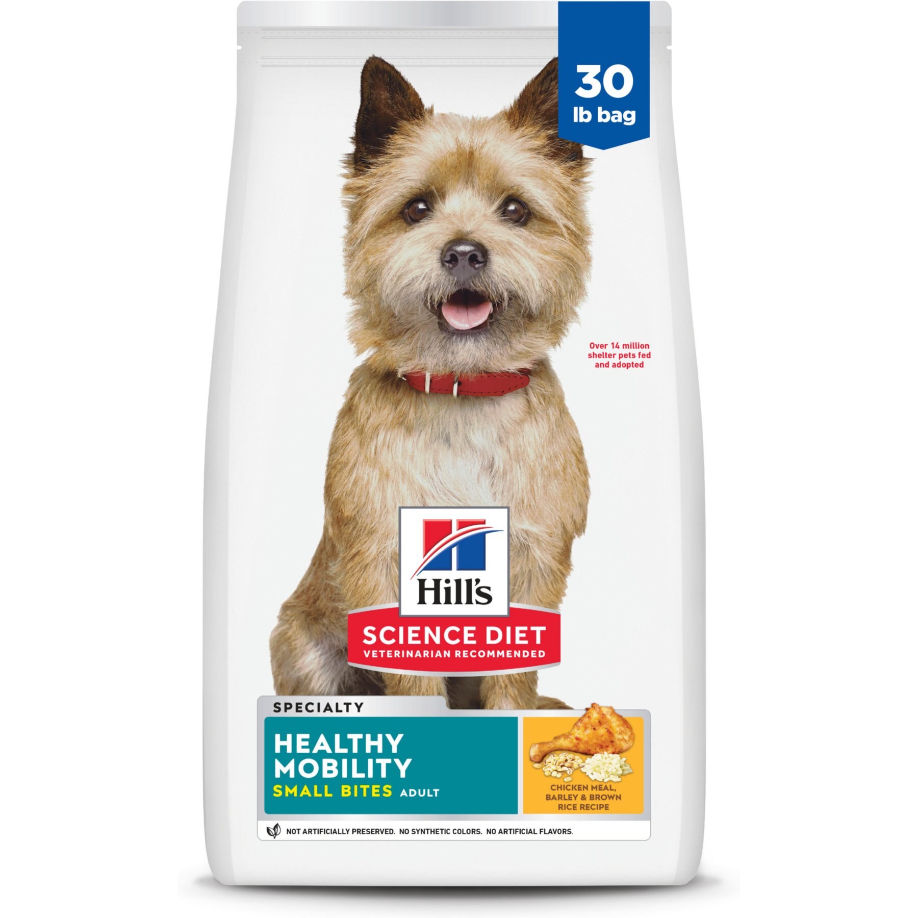 Hill's Science Diet Adult Healthy Mobility Small Bites Chicken Meal, Brown Rice & Barley Recipe Dry Dog Food