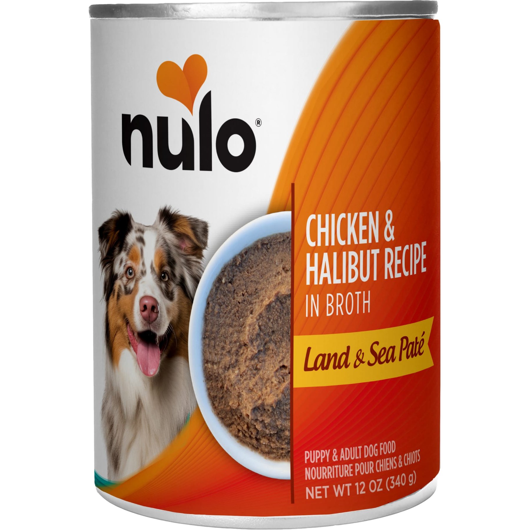 Nulo Land & Sea Grain-Free Chicken & Halibut in Broth Pate Wet Dog Food
