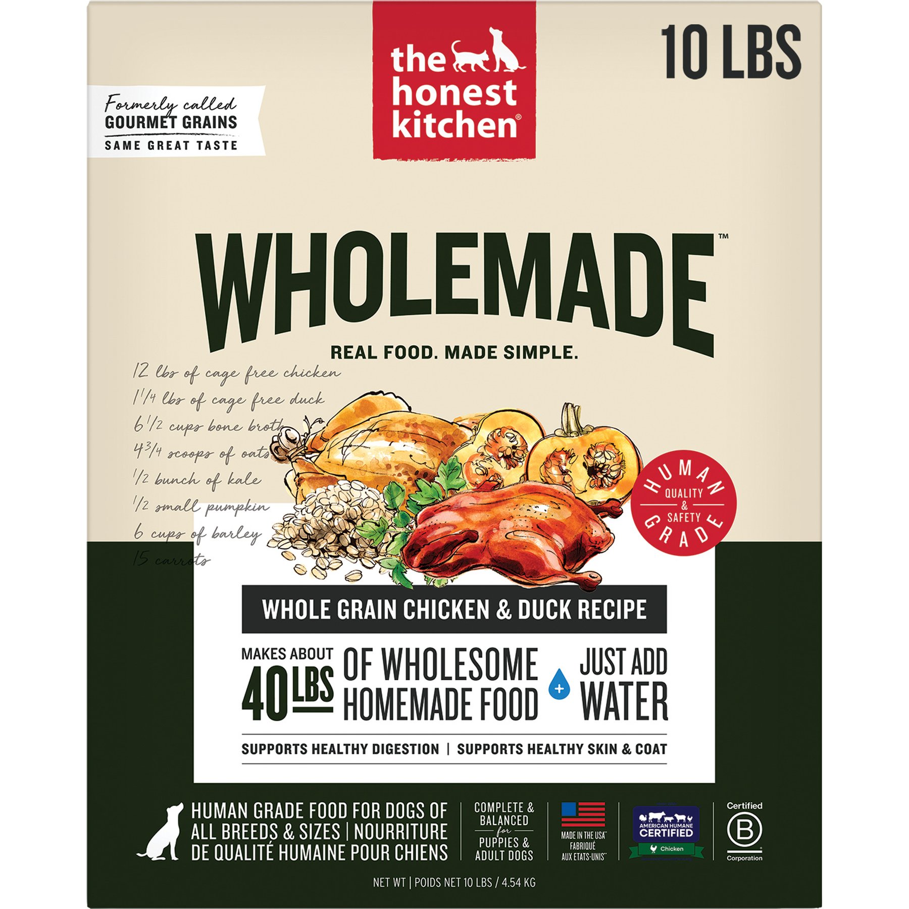 The Honest Kitchen Wholemade Whole Grain Chicken & Duck Dog Food