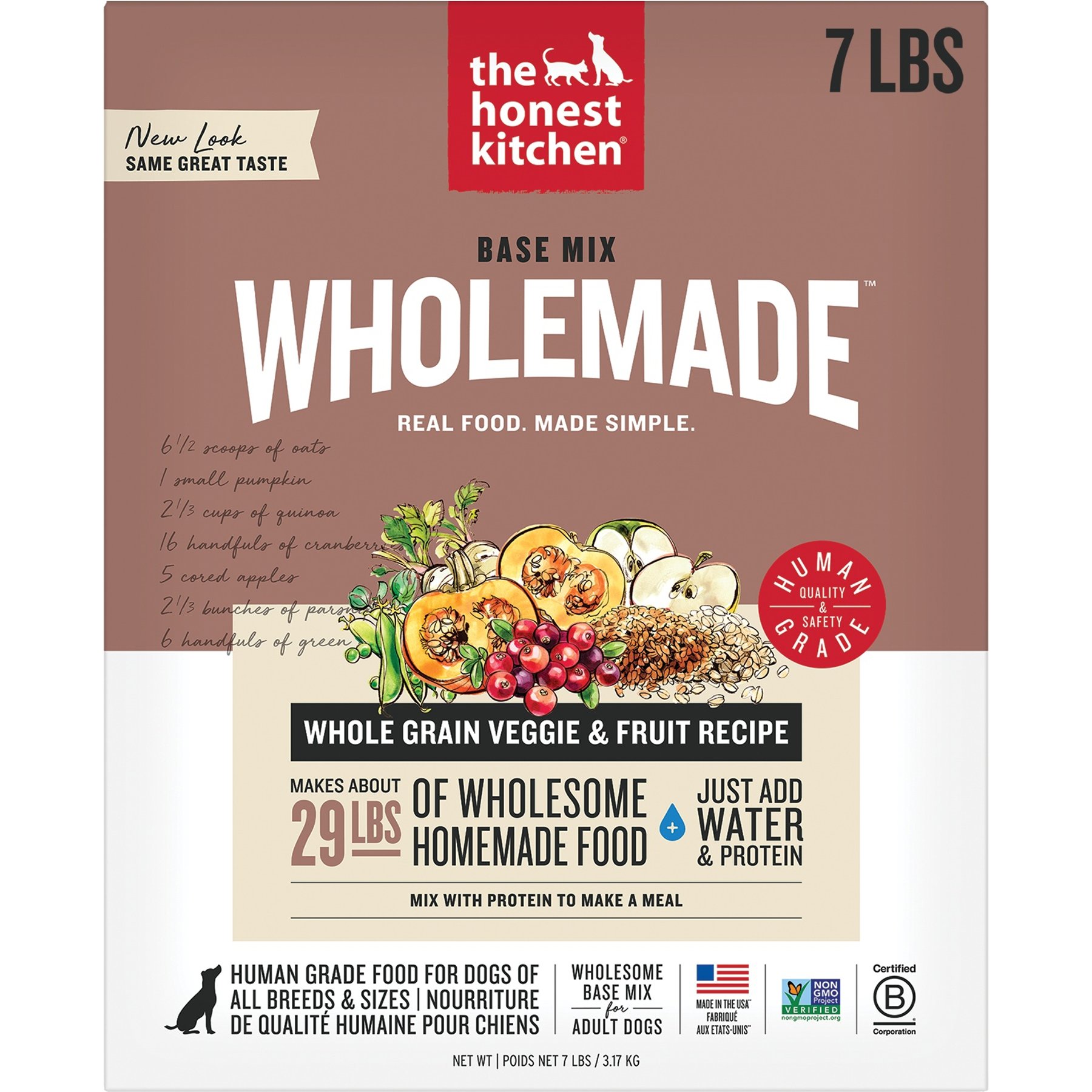 The Honest Kitchen Wholemade Whole Grain, Veggie & Fruit Base Mix Dog Food