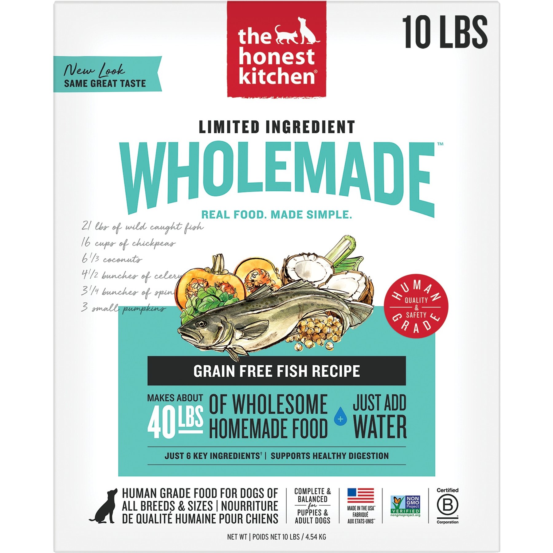 The Honest Kitchen Wholemade Limited Ingredient Fish Dog Food