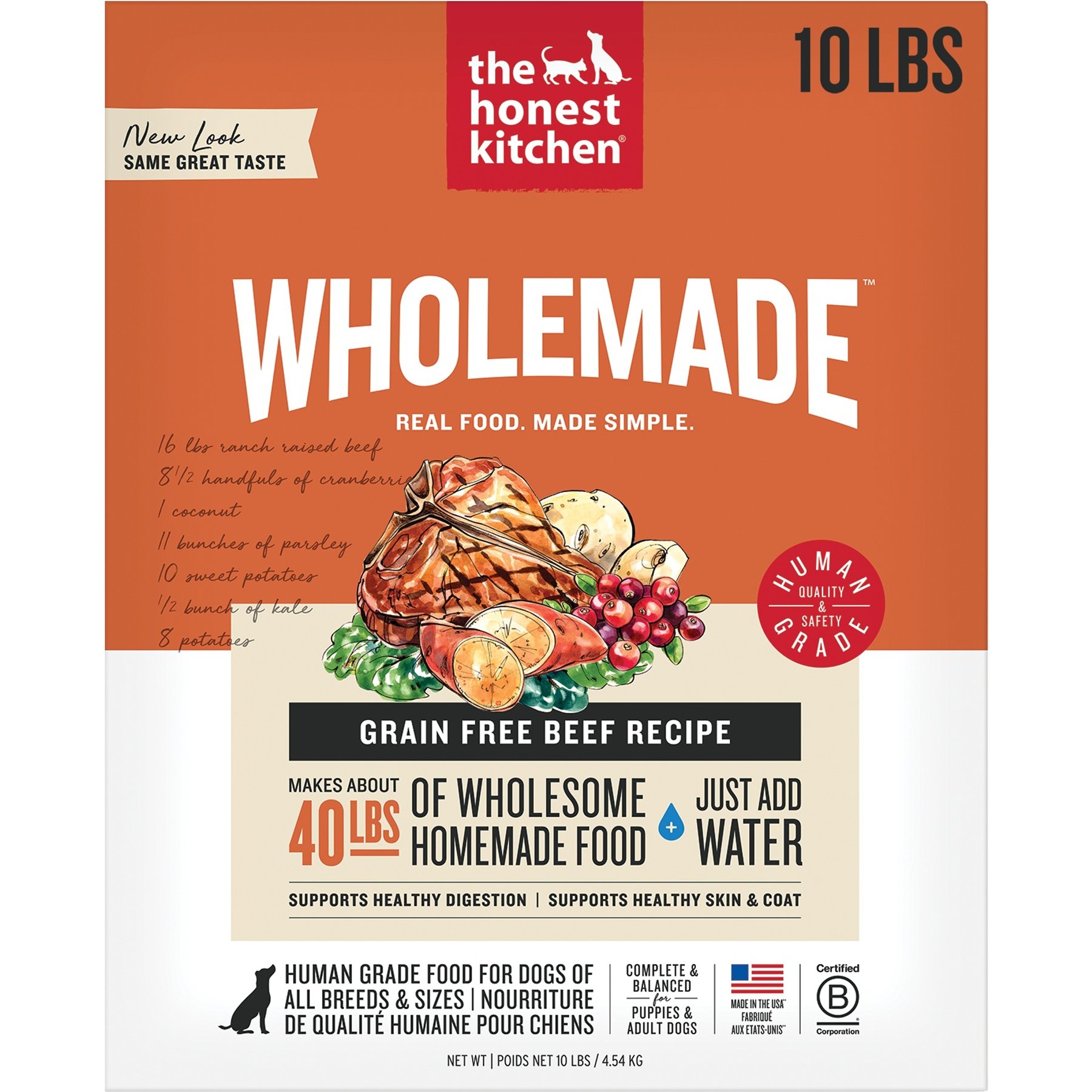 The Honest Kitchen Wholemade Grain-Free Beef Dog Food