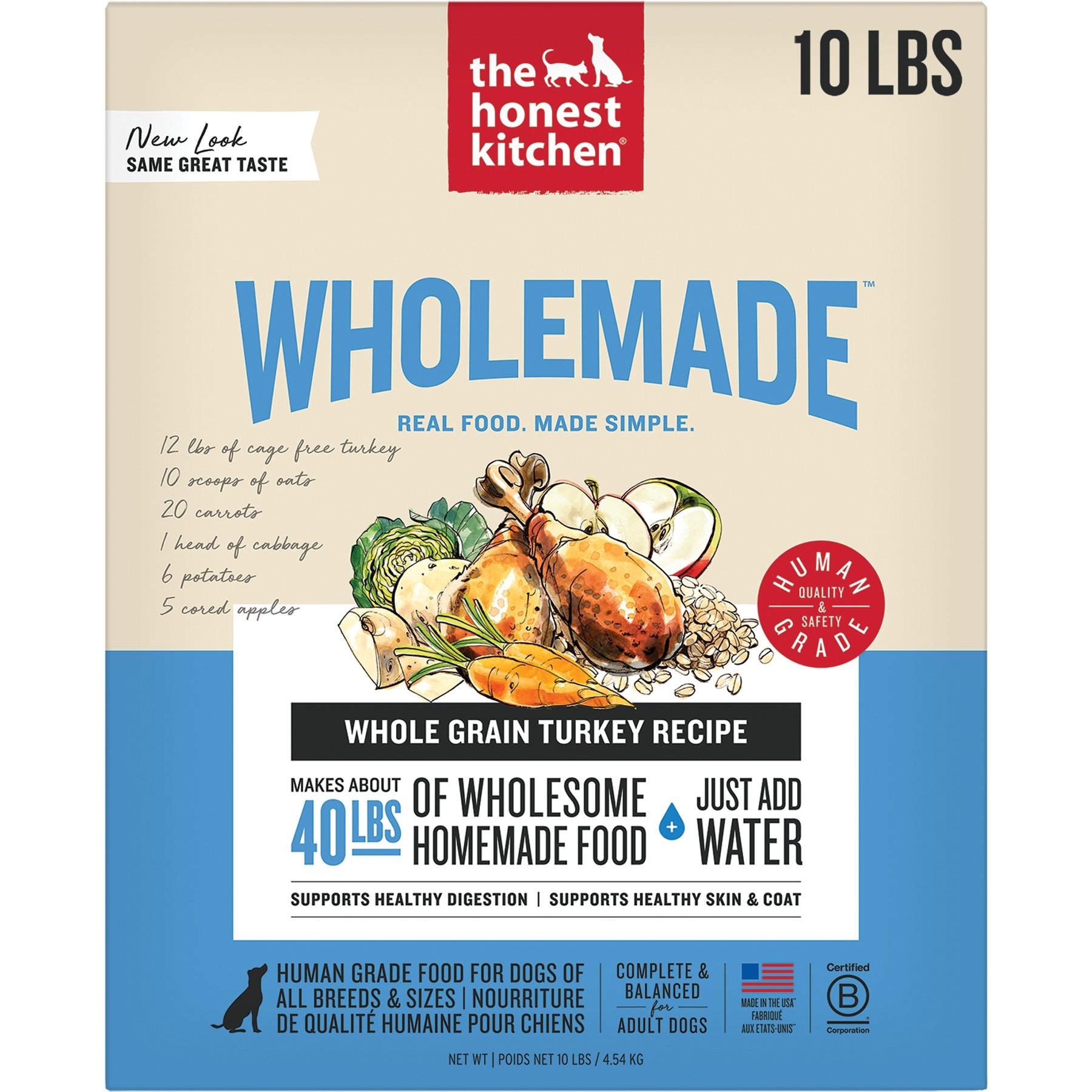 The Honest Kitchen Wholemade Whole Grain Turkey Dog Food