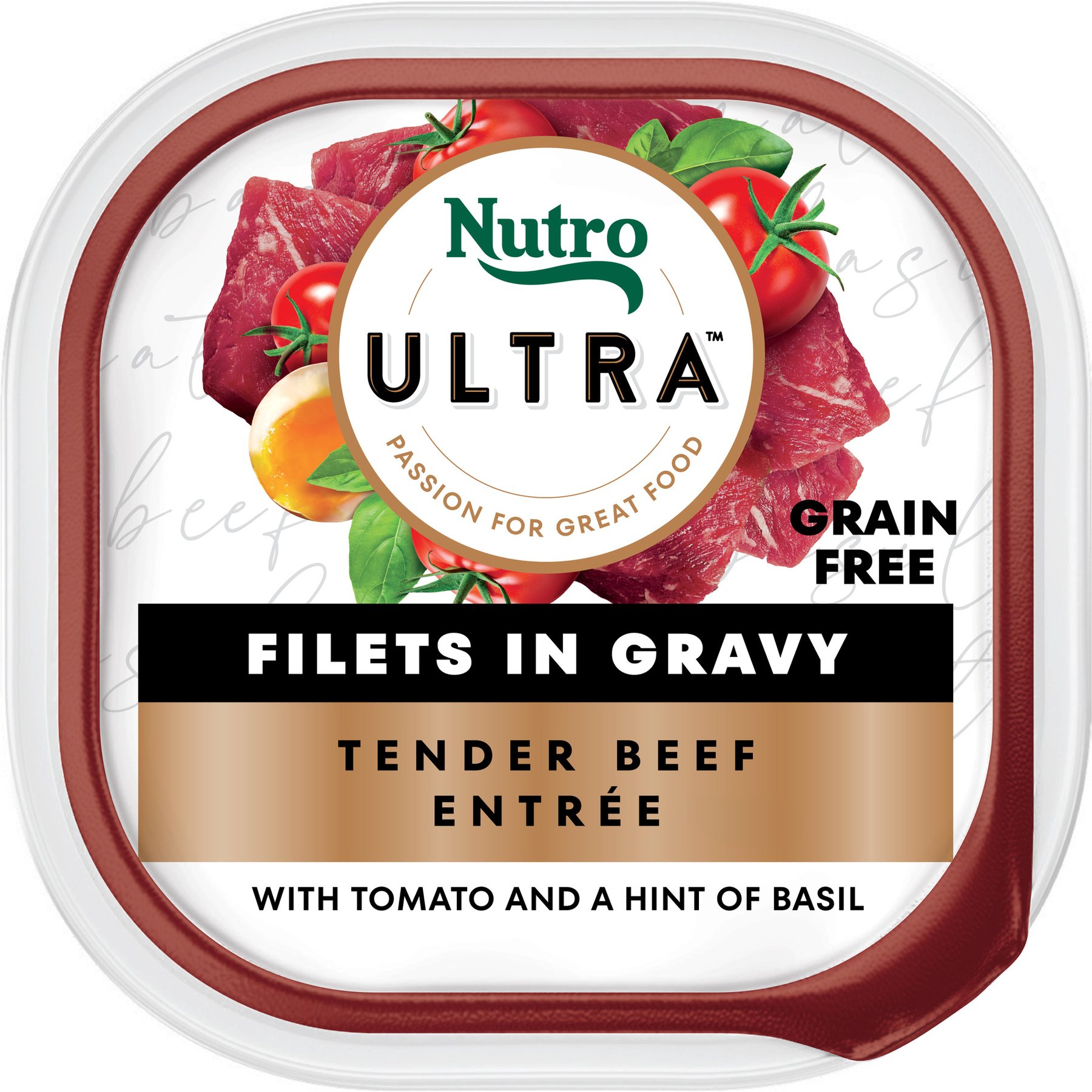 Nutro Ultra Grain-Free Filets in Gravy Tender Beef Entree Adult Wet Dog Food Trays