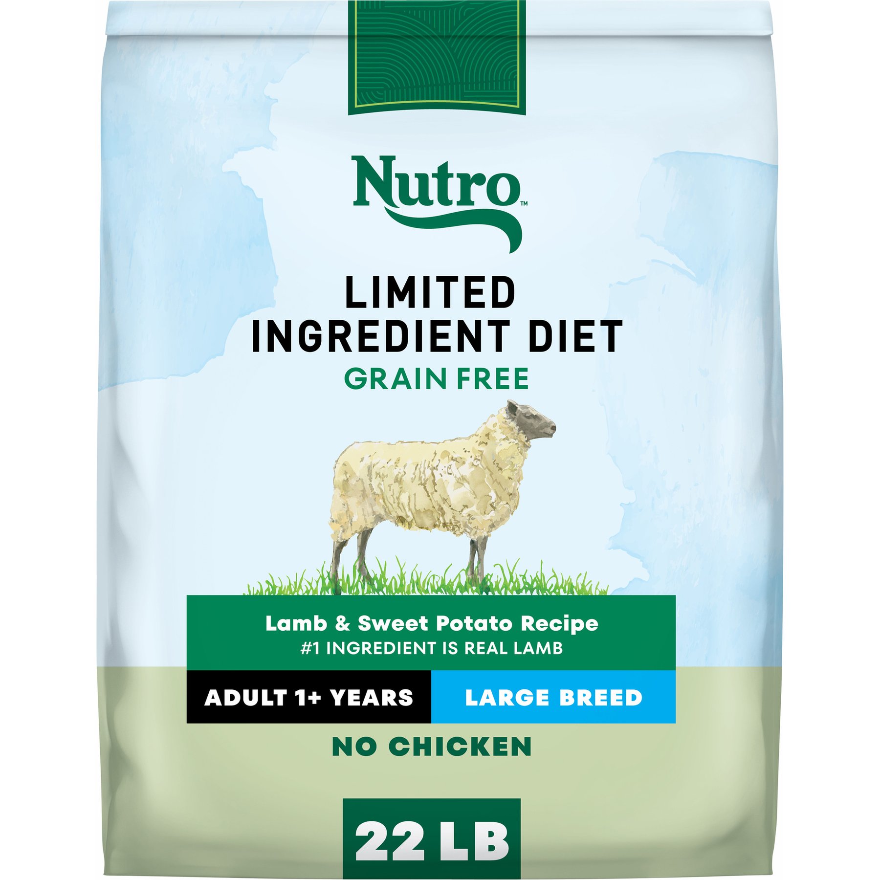 Nutro Limited Ingredient Diet Adult Large Breed Sensitive Support with Real Lamb & Sweet Potato Grain-Free Dry Dog Food