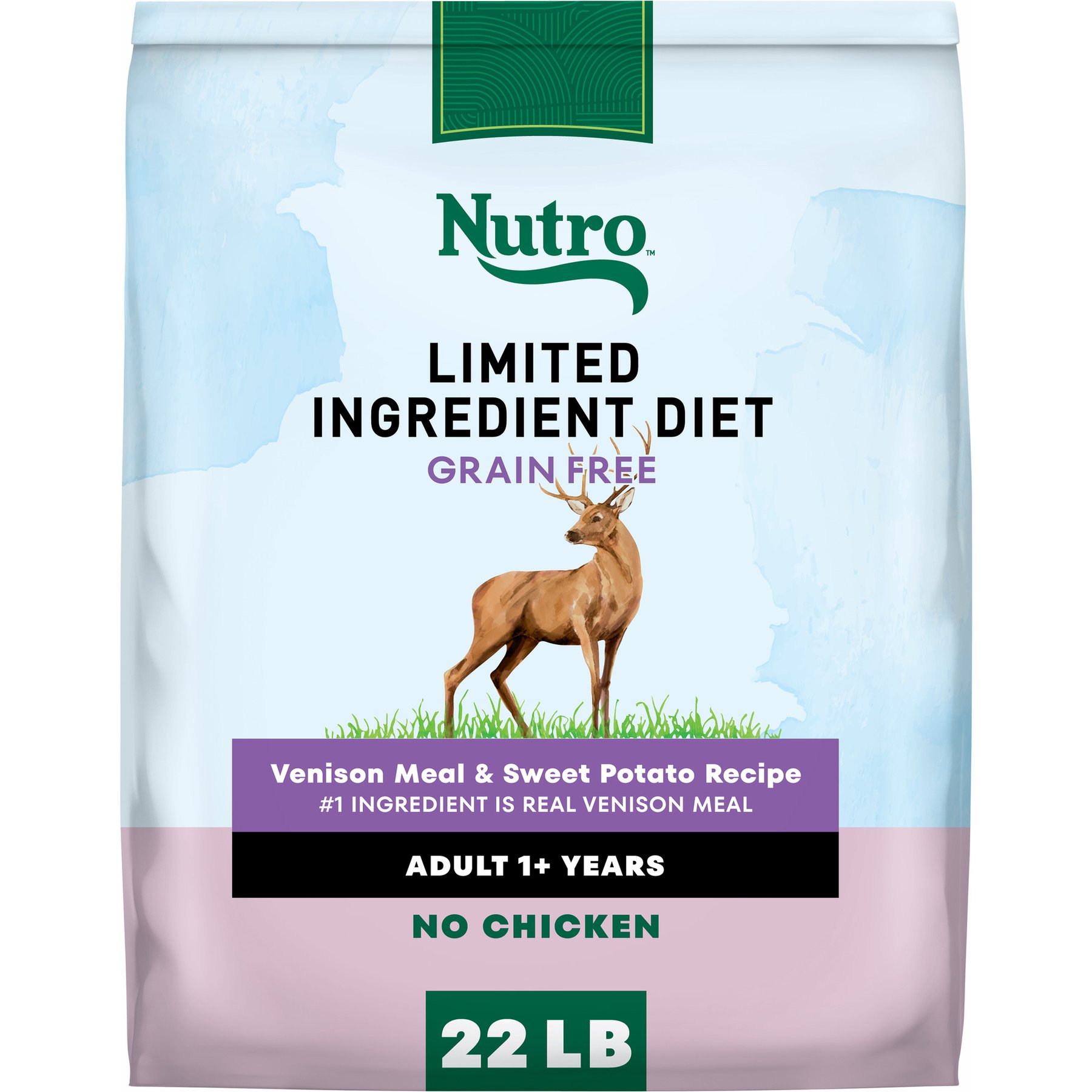 Nutro Limited Ingredient Diet Adult Sensitive Support with Real Venison Meal & Sweet Potato Grain-Free Dry Dog Food