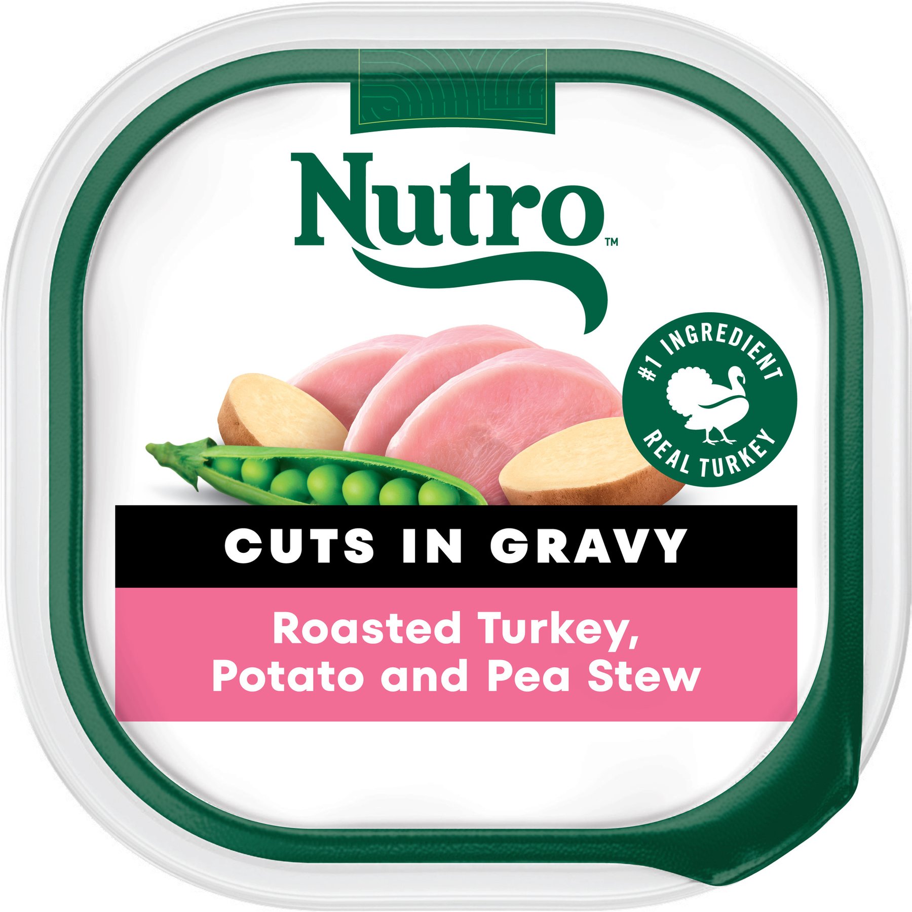 Nutro Grain-Free Roasted Turkey, Potato & Pea Stew Cuts in Gravy Adult Wet Dog Food