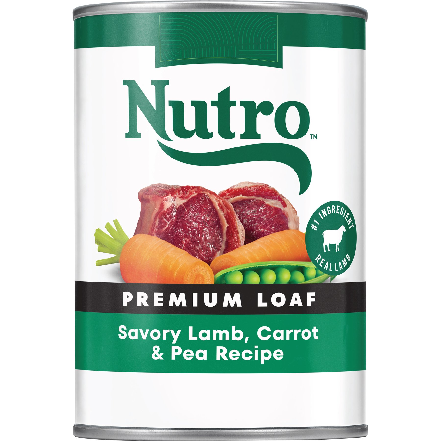 Nutro Premium Loaf Savory Lamb, Carrot & Pea Recipe Grain-Free Adult Canned Wet Dog Food