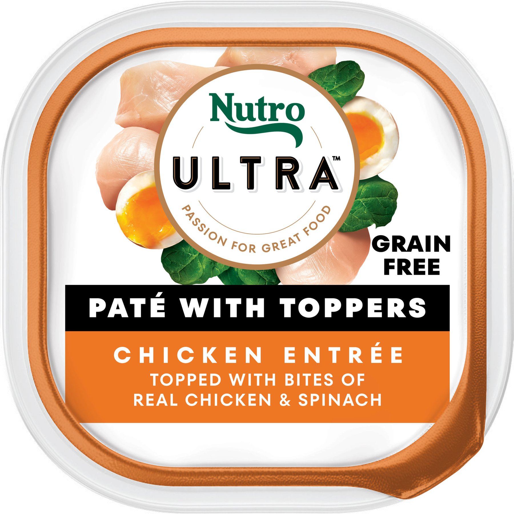 Nutro Ultra Grain-Free Chicken Entree Pate with Toppers Adult Wet Dog Food Trays