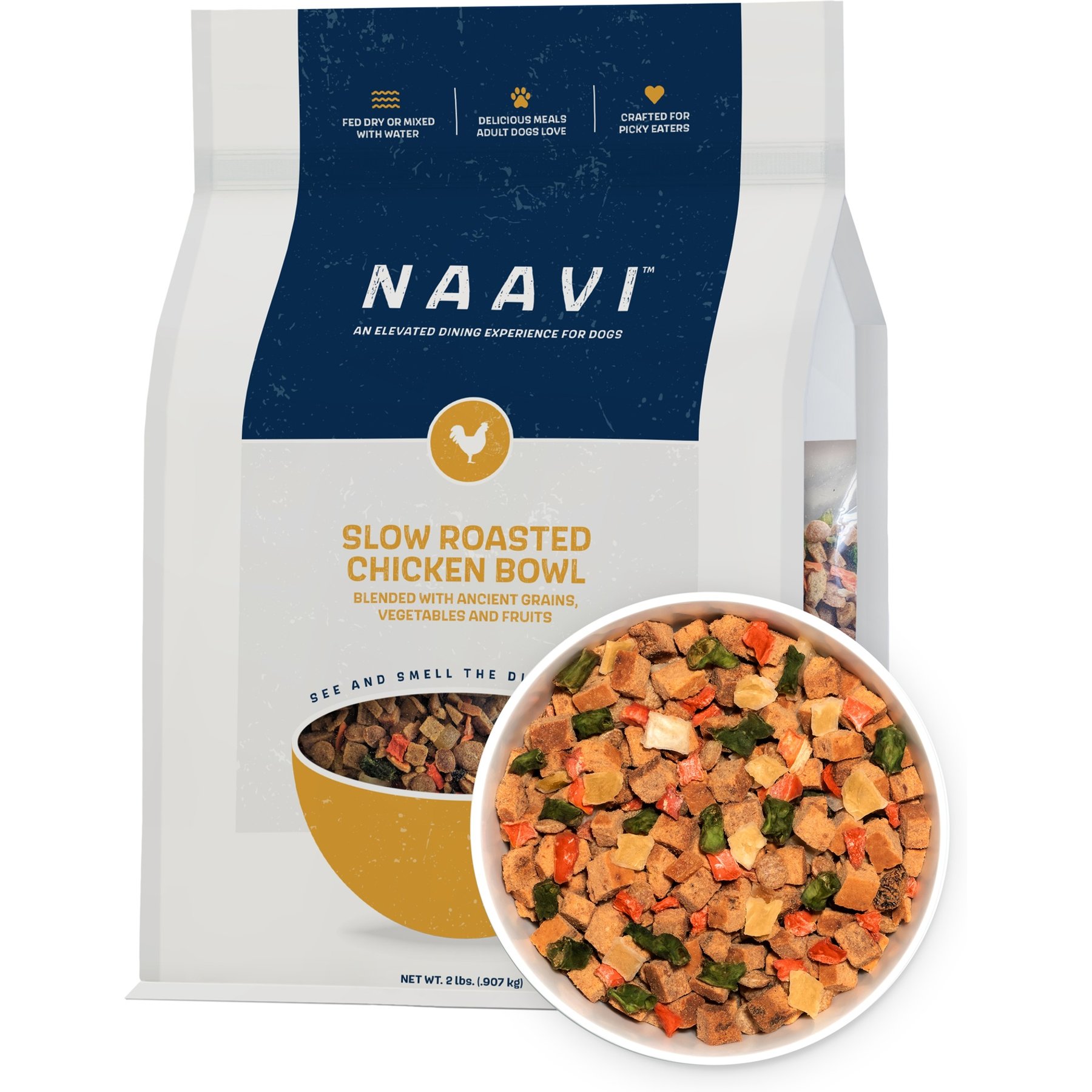Naavi Slow Roasted Chicken Bowl Air Dried Dog Food