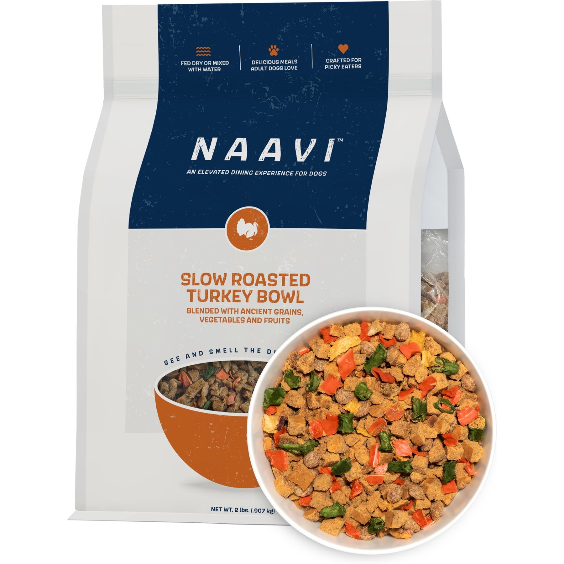 Naavi Slow Roasted Turkey Bowl Air Dried Dog Food