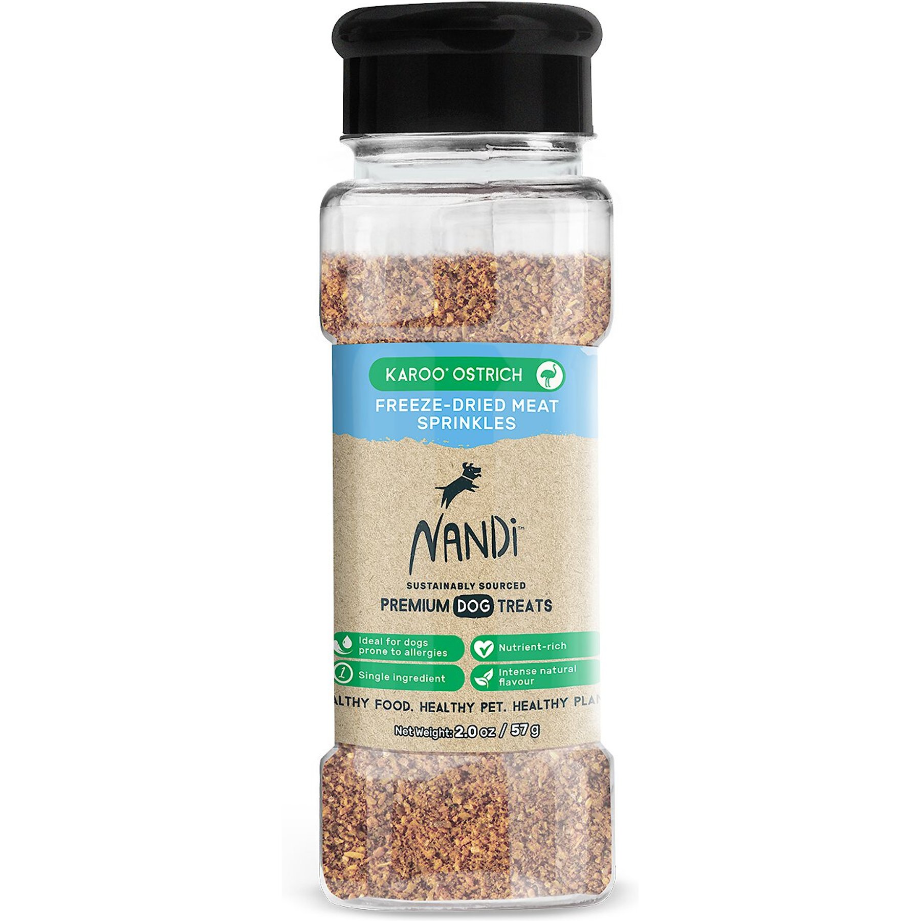 Nandi Karoo Ostrich Meat Sprinkles Freeze-Dried Dog Food Topper