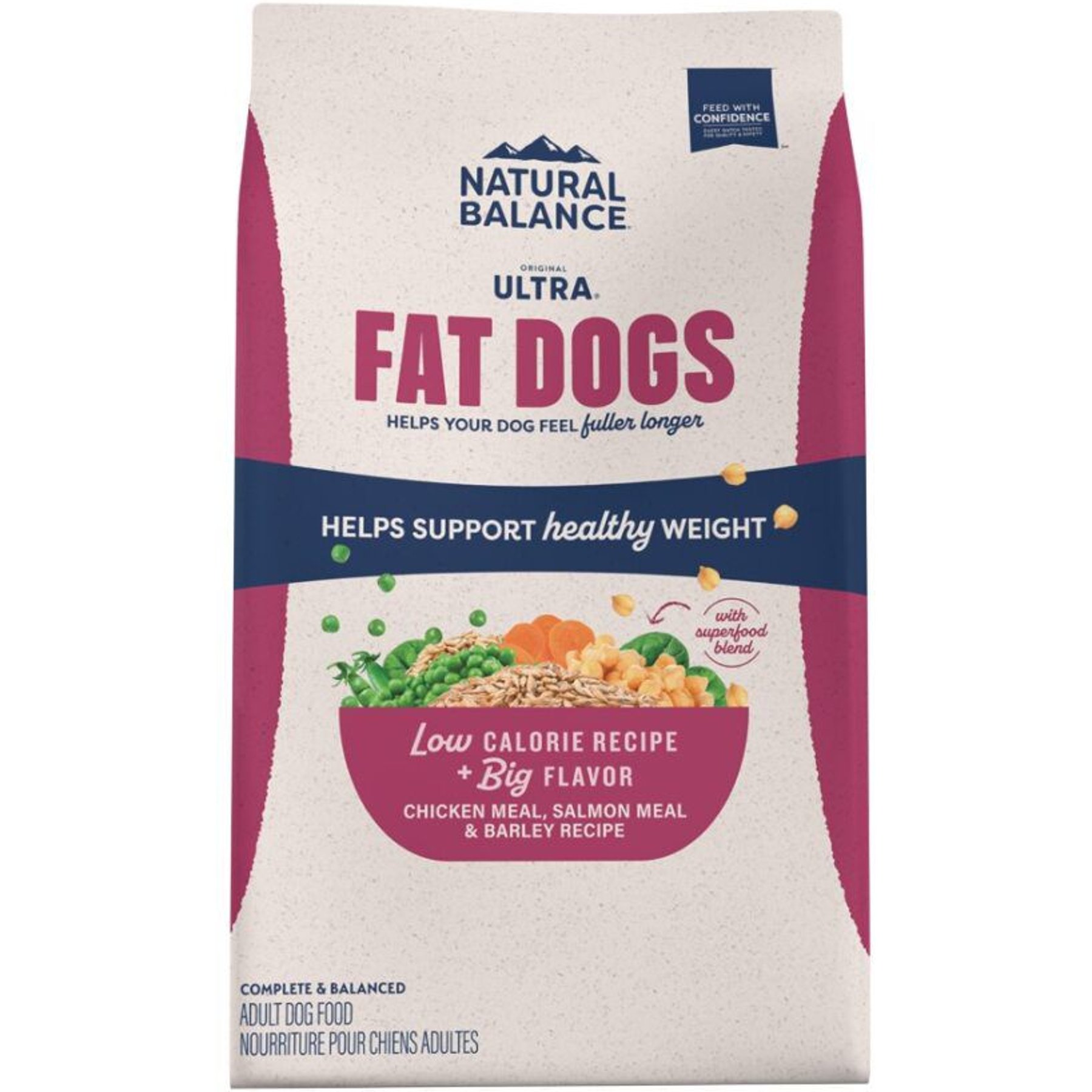 Natural Balance Fat Dogs Chicken & Salmon Formula Low Calorie Dry Dog Food