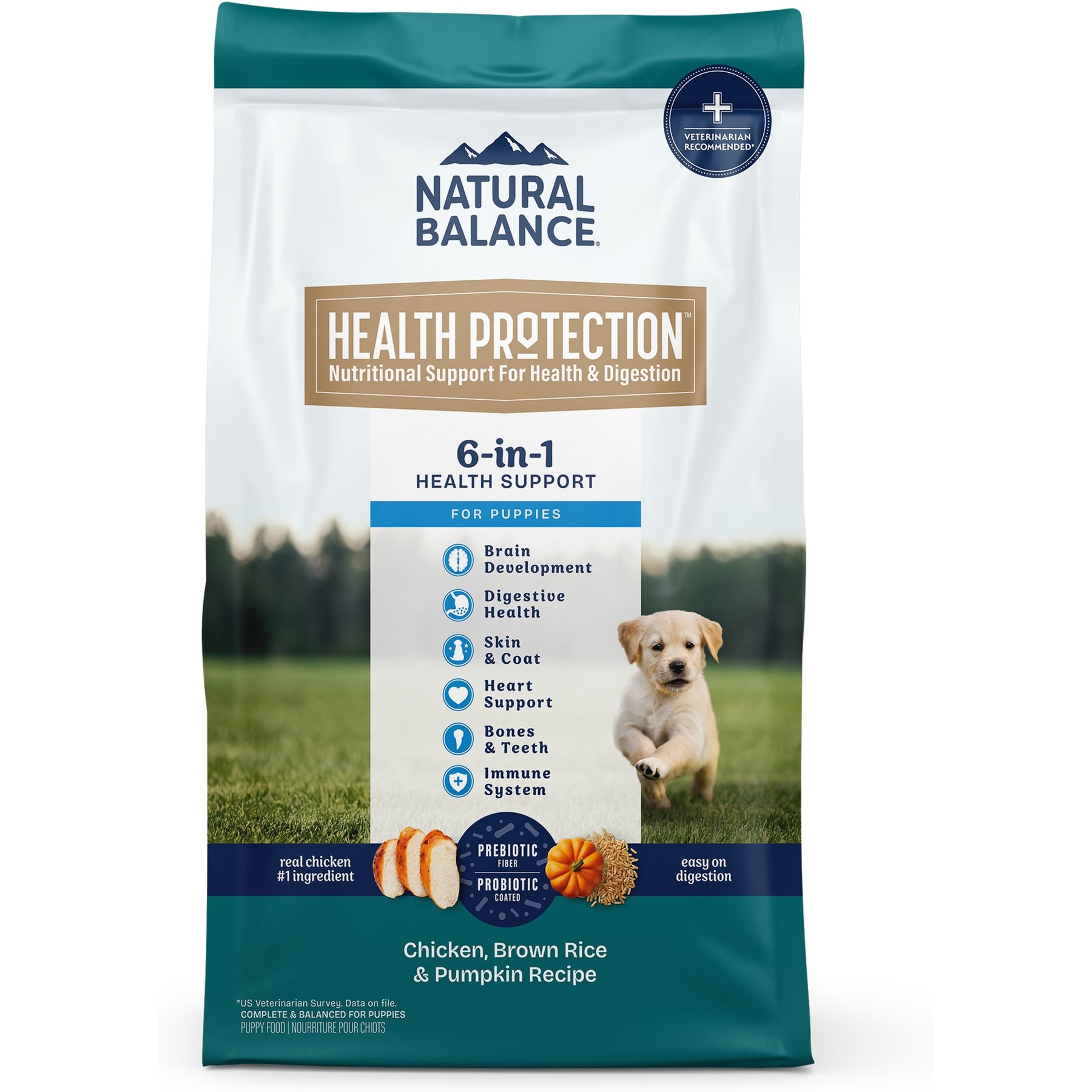 Natural Balance Health Protection Puppy Real Chicken, Brown Rice & Pumpkin Dry Dog Food