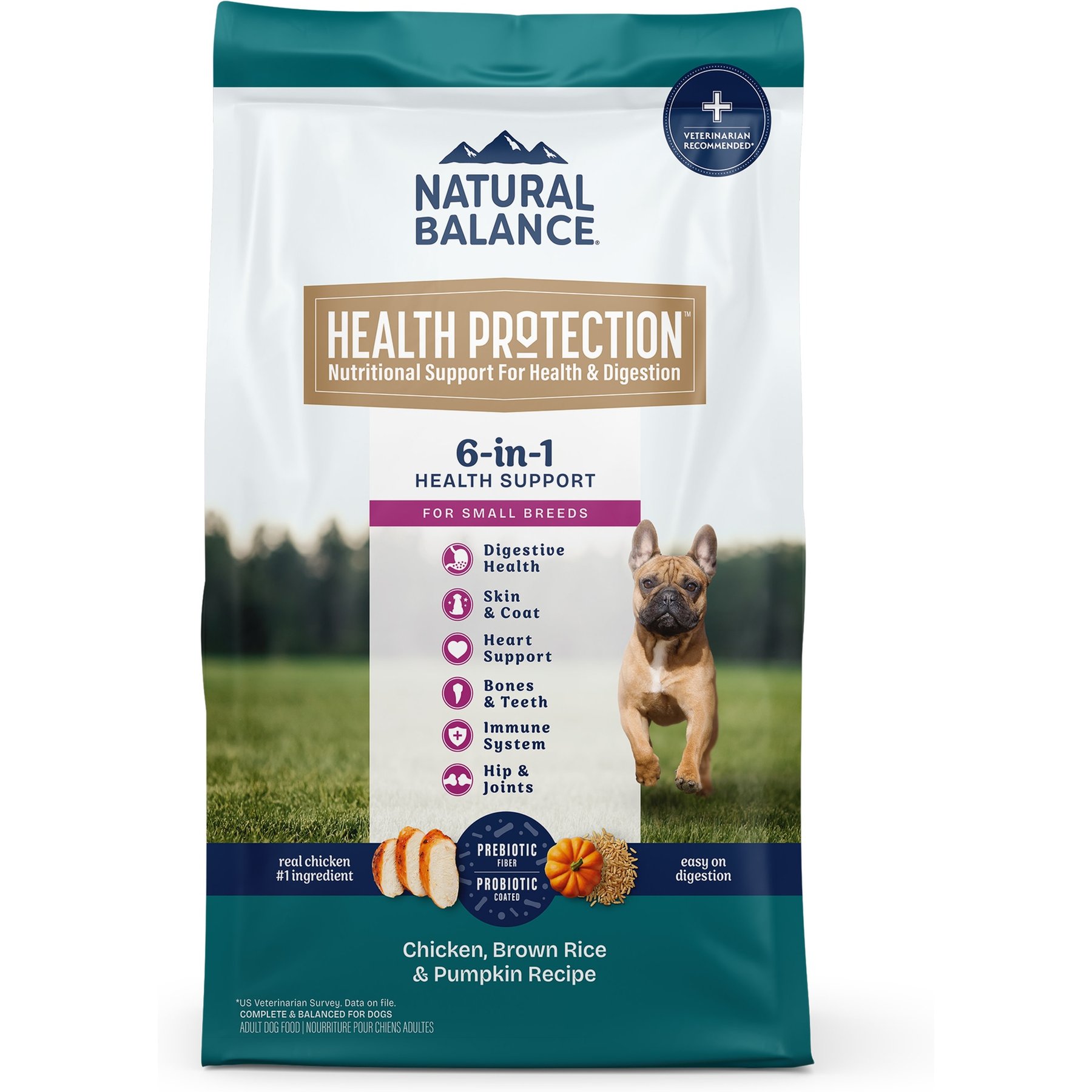 Natural Balance Health Protection Small Breed Adult Real Chicken, Brown Rice & Pumpkin Dry Dog Food