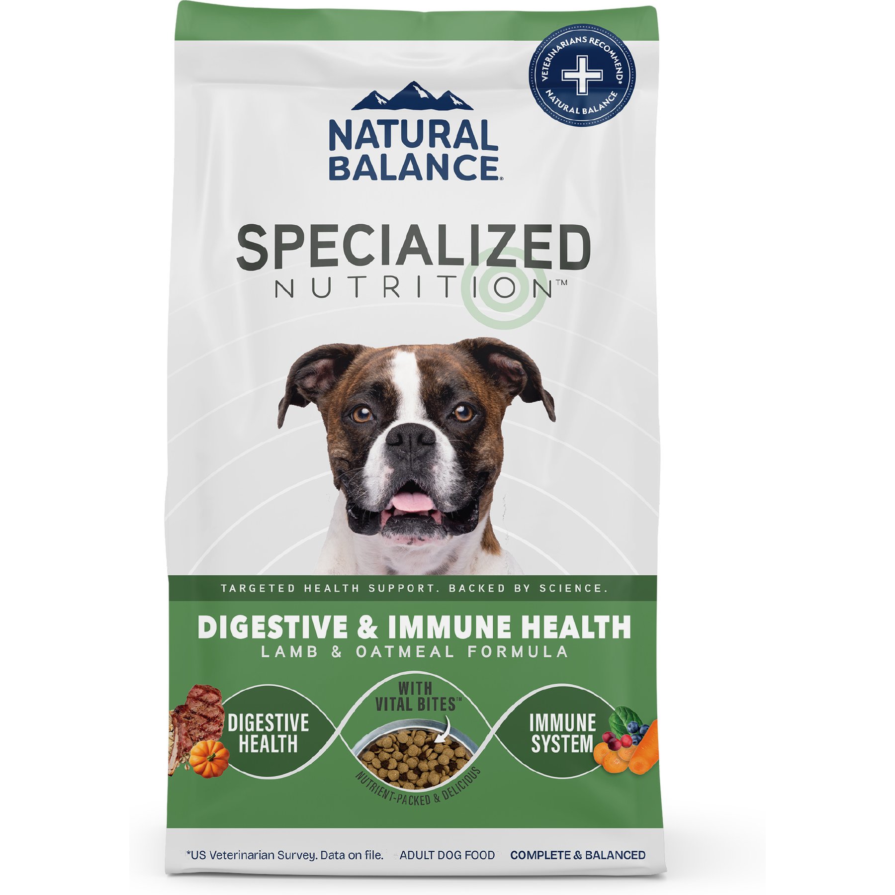 Natural Balance Specialized Nutrition Digestive & Immune Health Adult Lamb & Oatmeal Formula Dry Dog Food