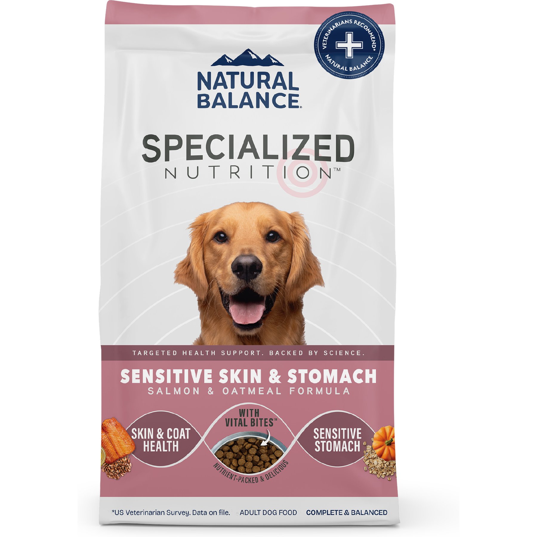 Natural Balance Specialized Nutrition Sensitive Skin & Stomach Adult Salmon & Oatmeal Formula Dry Dog Food