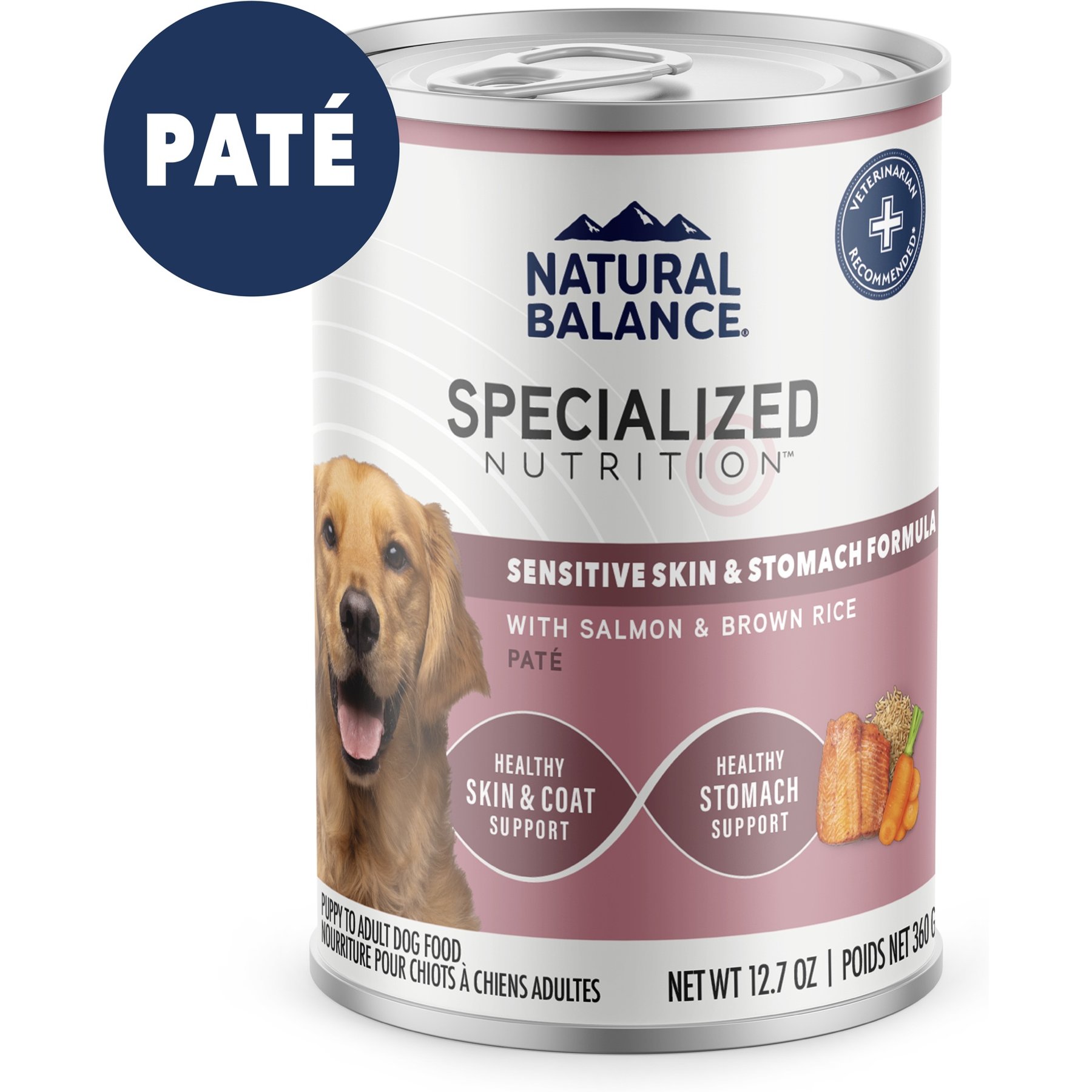Natural Balance Specialized Nutrition Sensitive Skin & Stomach Formula Adult Salmon & Brown Rice Wet Dog Food