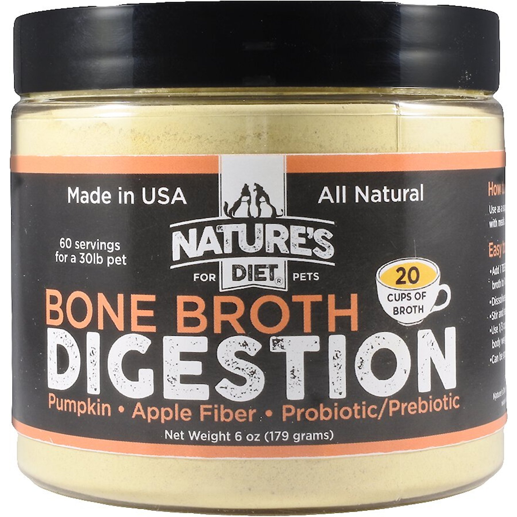 Nature's Diet Digestion Bone Broth Dry Dog & Cat Food Topping