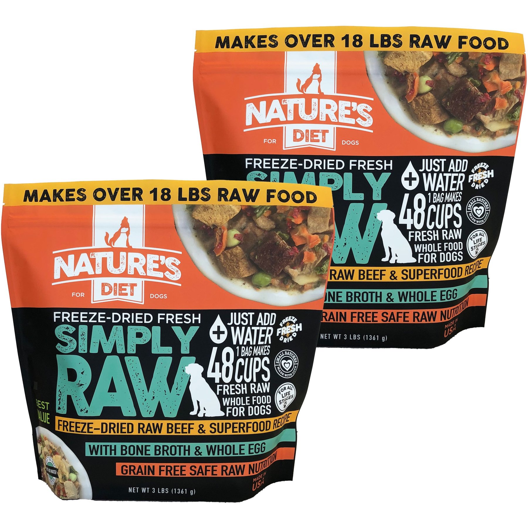 Nature's Diet Fresh Beef Simply Raw Freeze-Dried Dog Food