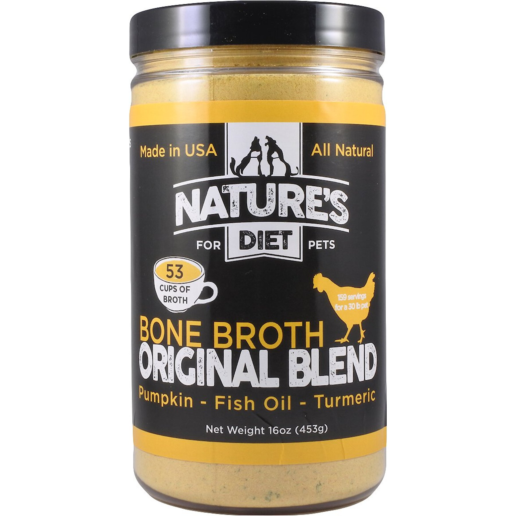 Nature's Diet Original Blend Chicken Bone Broth Dry Dog & Cat Food Topping