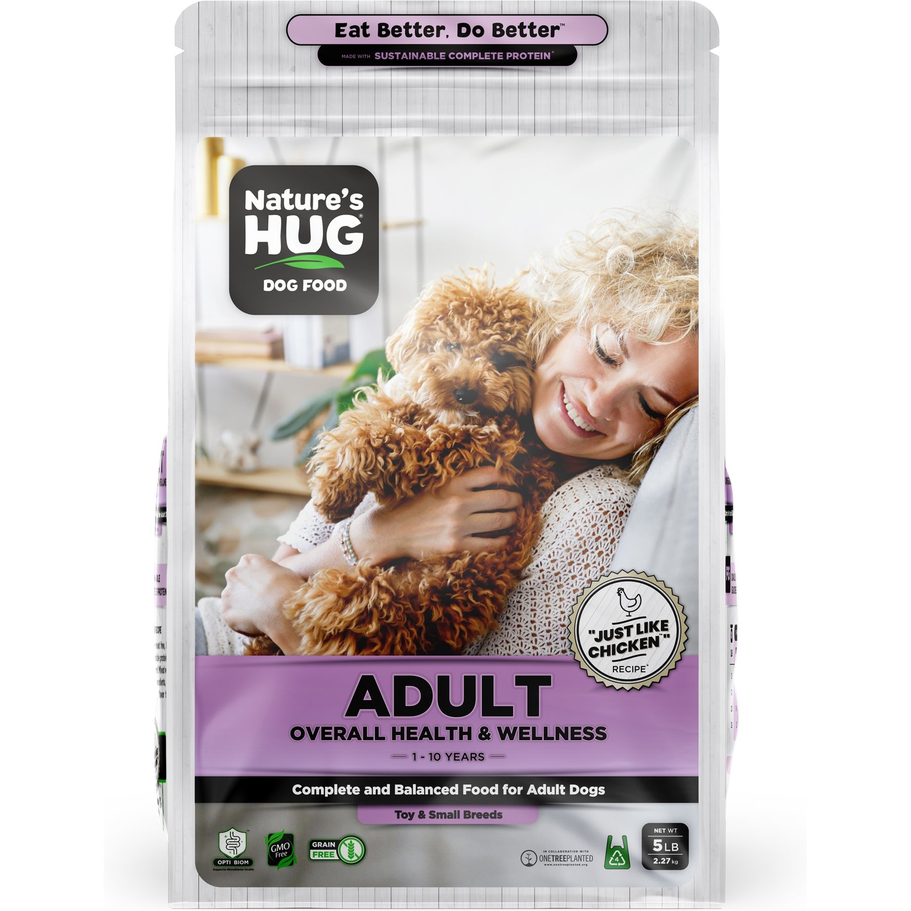 Nature's HUG Non-GMO Grain-Free Overall Health & Wellness Adult Toy & Small Breed Dry Dog Food
