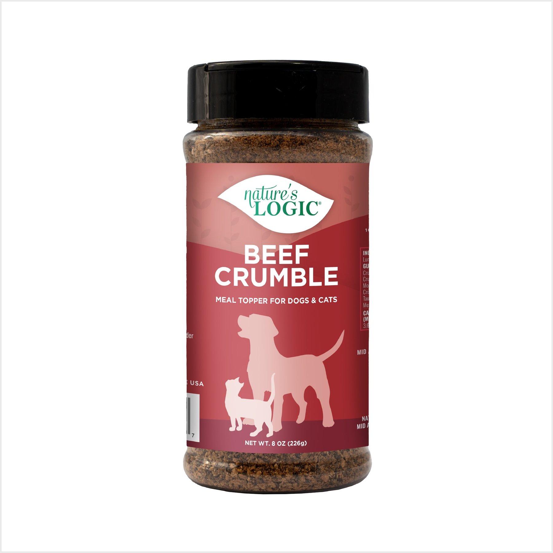 Nature's Logic 100% Natural Beef Crumble Dry Dog & Cat Food Topper