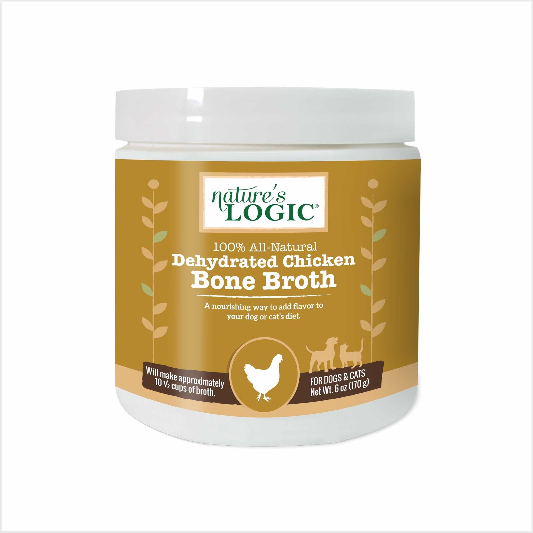 Nature's Logic 100% Natural Dehydrated Chicken Bone Broth Dog & Cat Food Topper