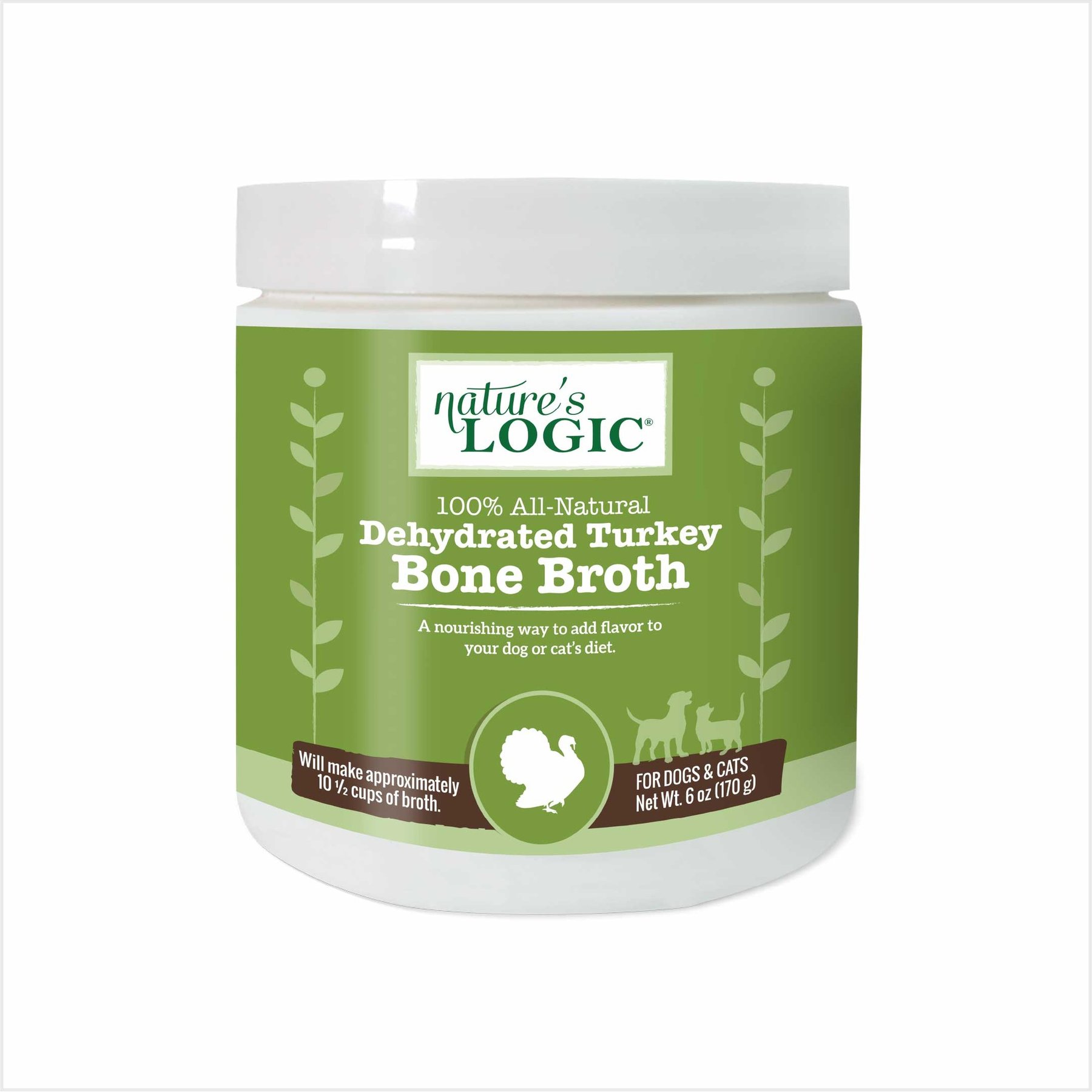 Nature's Logic Nature's Logic 100% Natural Dehydrated Turkey Bone Broth Dog & Cat Food Topper dog food package
