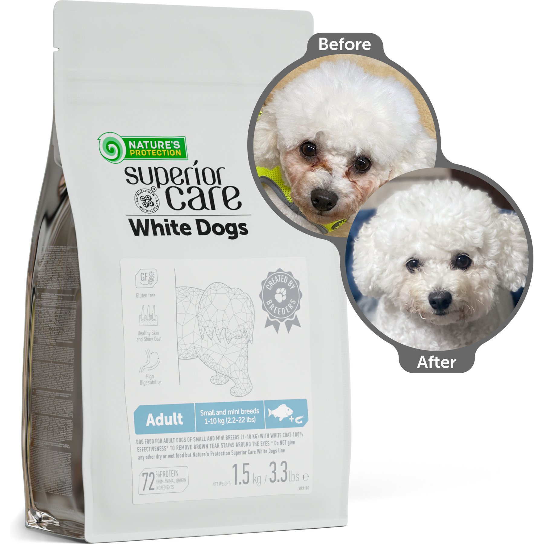 Nature's Protection Superior Care Adult Small Breed Grain-Free White Fish Dry Dog Food