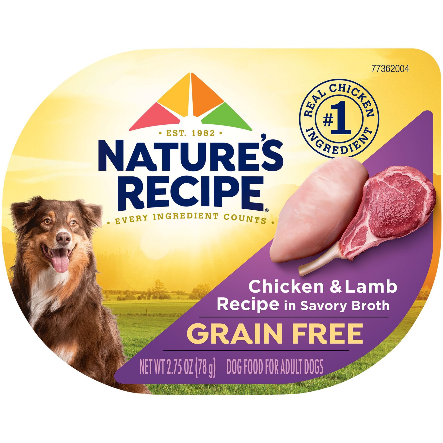 Nature's Recipe Chicken & Lamb Recipe in Savory Broth Grain-Free Wet Dog Food
