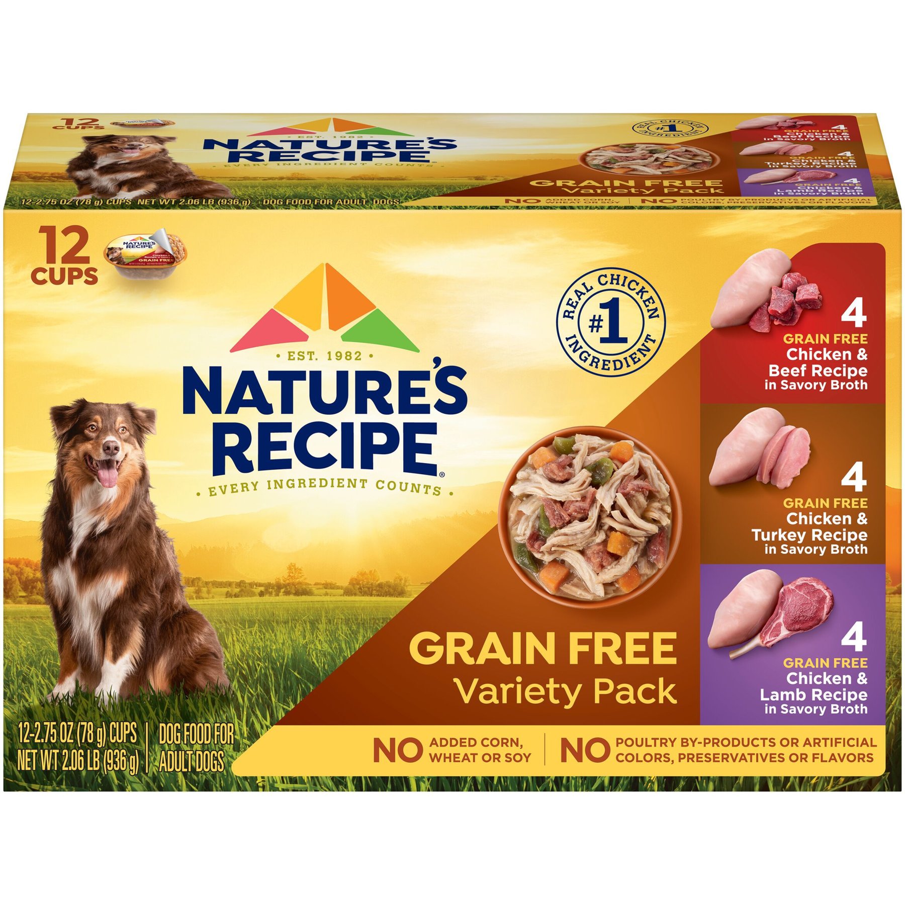 Nature's Recipe Variety Pack Grain-Free Wet Dog Food