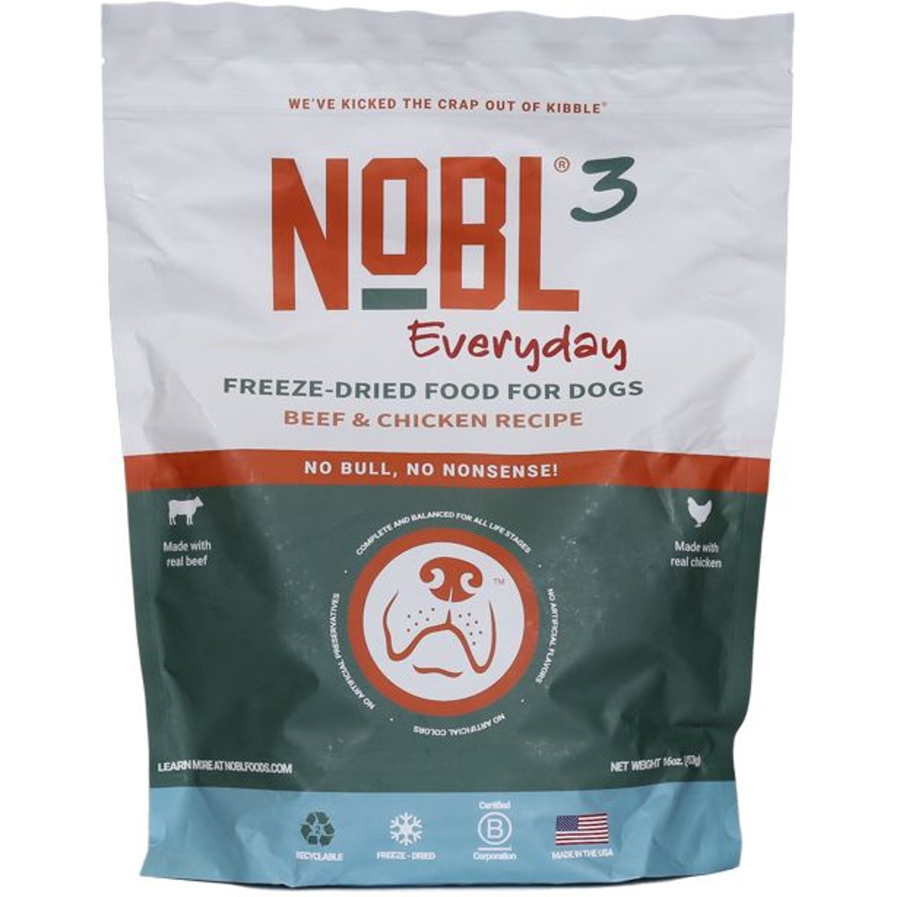 NOBL 3 Canine Everyday Beef & Chicken Dog Food