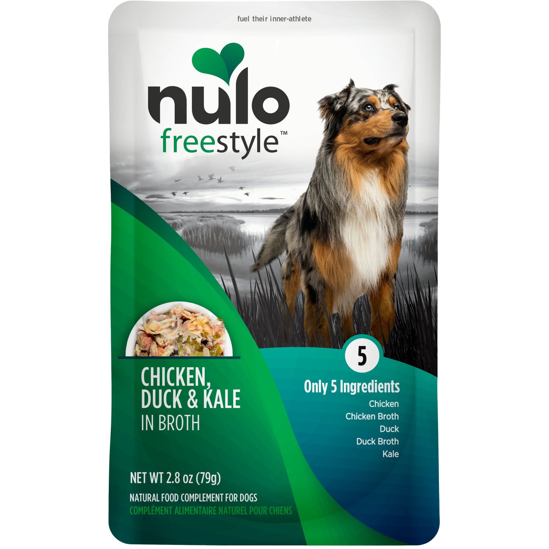 Nulo FreeStyle Chicken, Duck, & Kale in Broth Dog Food Topper